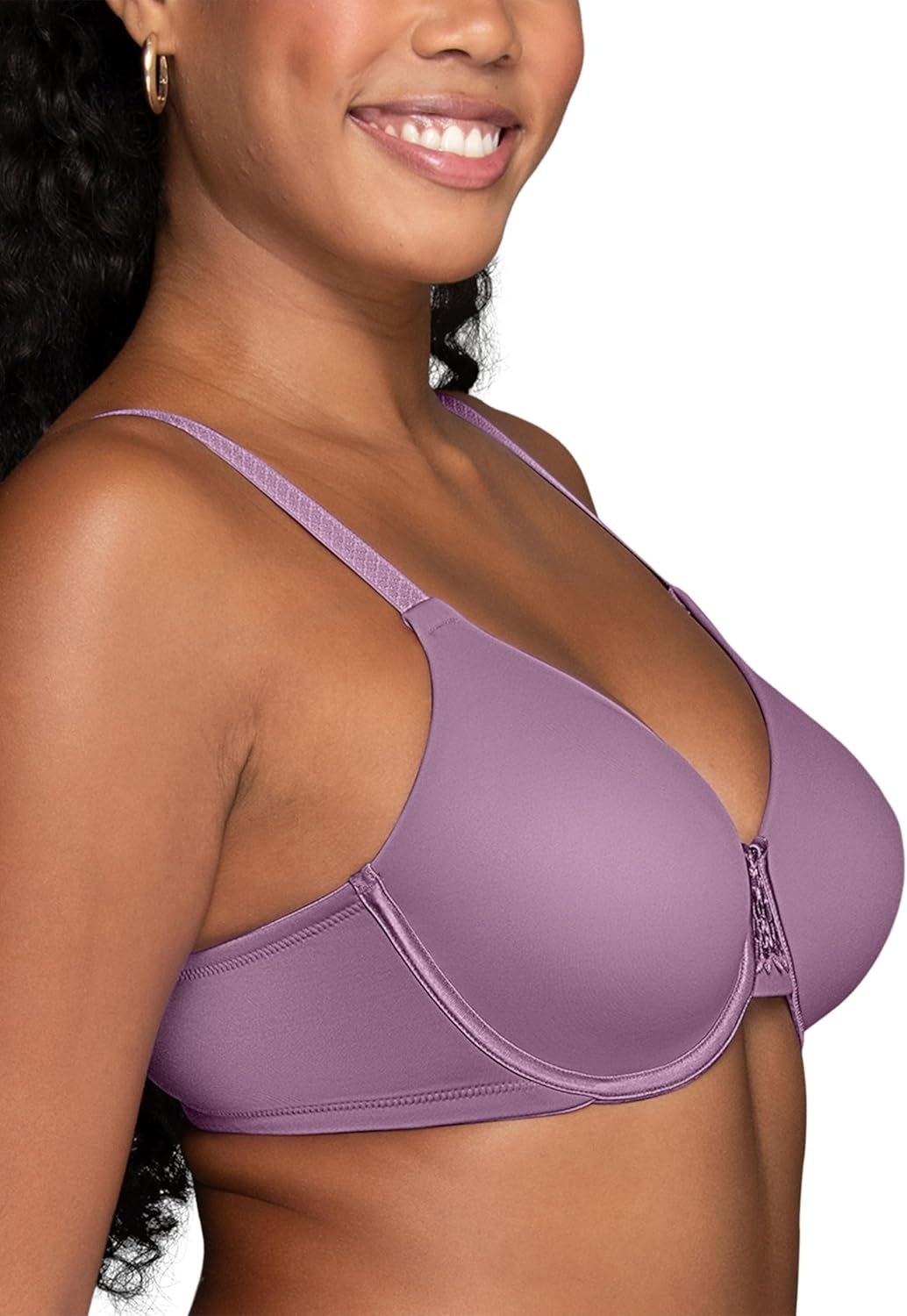 image:imageVanity Fair Womens Beauty Back Smoothing Minimizer Bra Minimizes Bust Line up to 15 Non Padded Cups up to HCharmed Violet