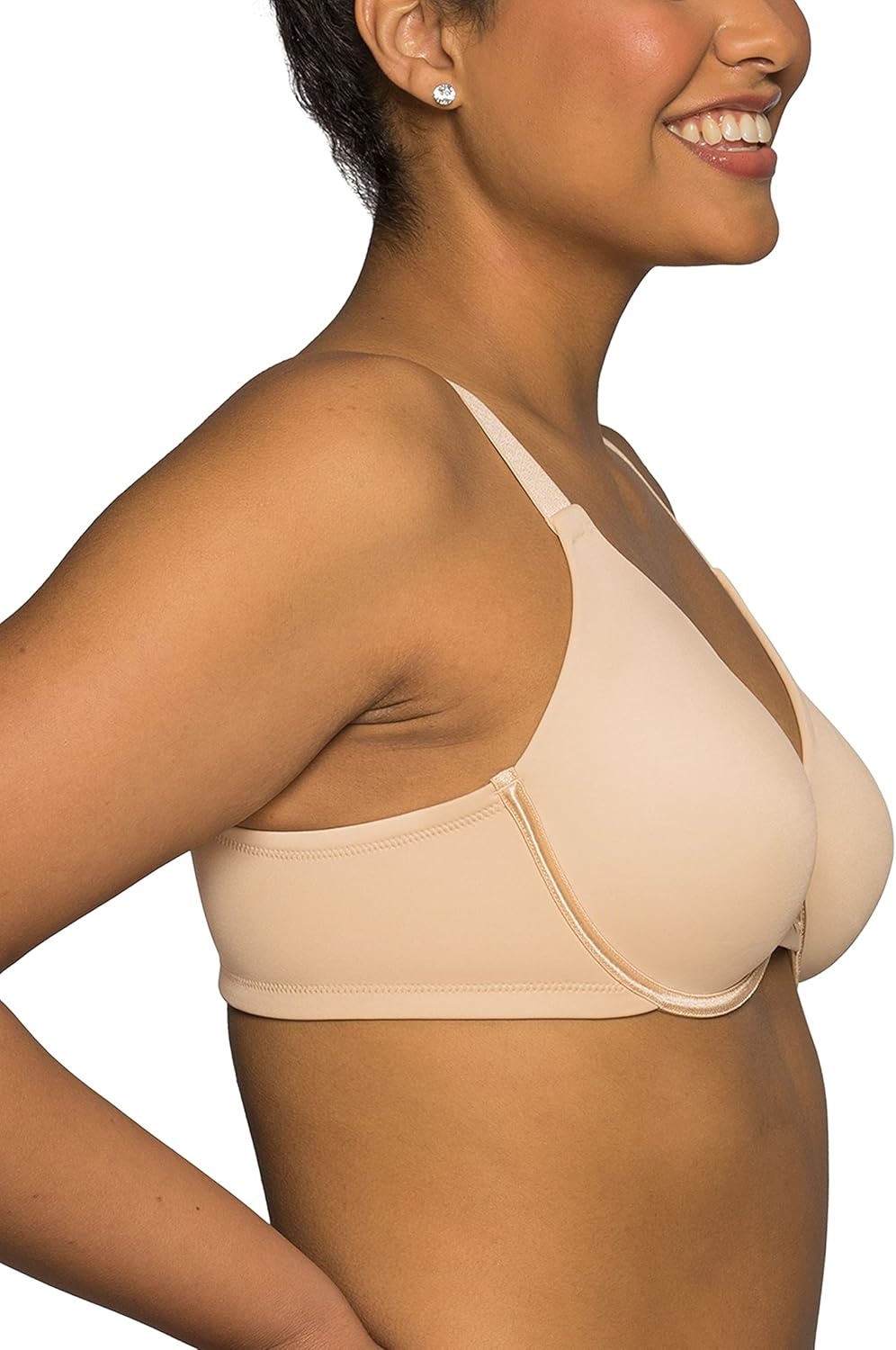 image:imageVanity Fair Womens Beauty Back Smoothing Minimizer Bra Minimizes Bust Line up to 15 Non Padded Cups up to HDamask Neutral
