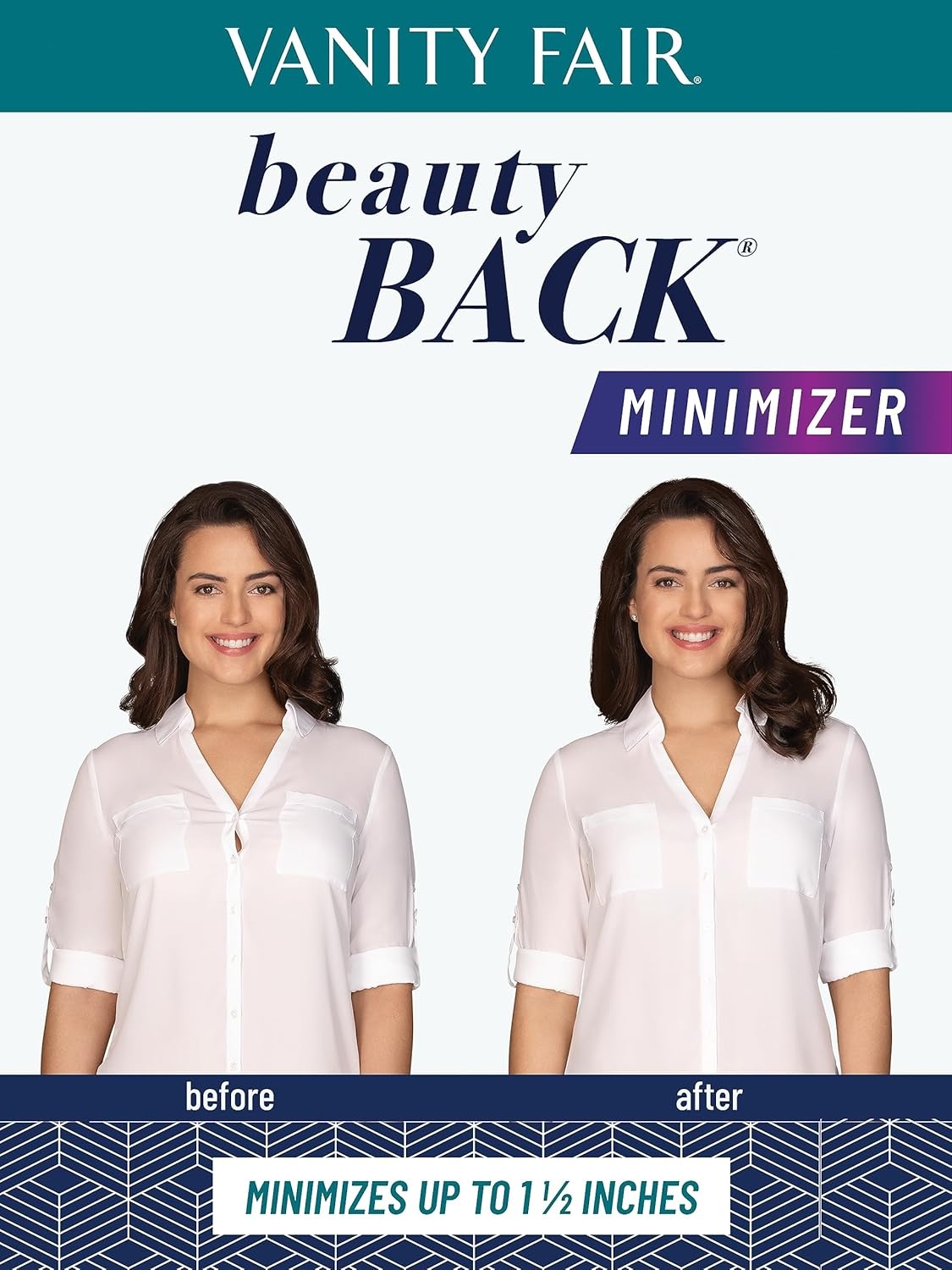image:imageVanity Fair Womens Beauty Back Smoothing Minimizer Bra Minimizes Bust Line up to 15 Non Padded Cups up to HGhost Navy