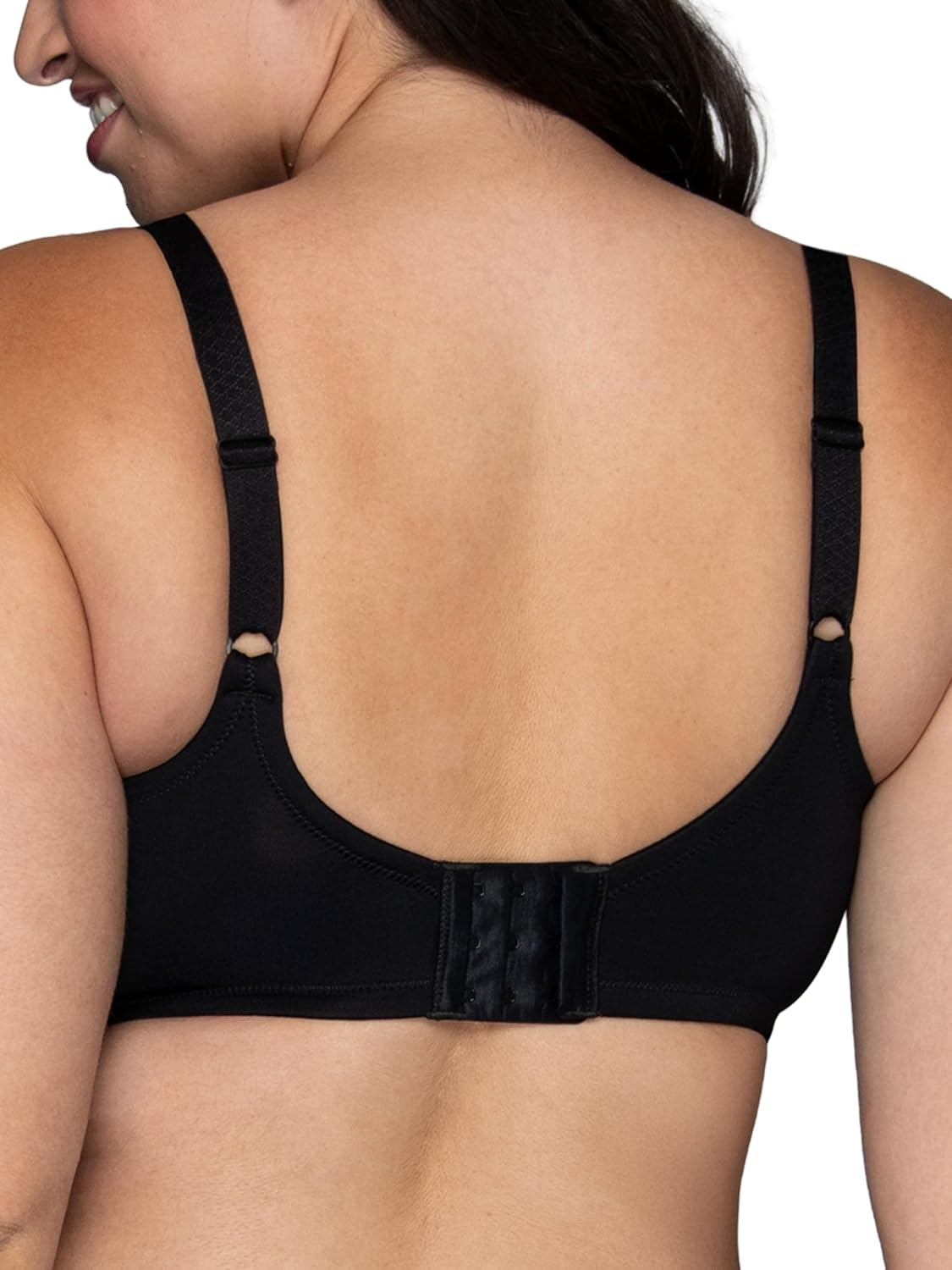 image:imageVanity Fair Womens Beauty Back Smoothing Minimizer Bra Minimizes Bust Line up to 15 Non Padded Cups up to HMidnight Black