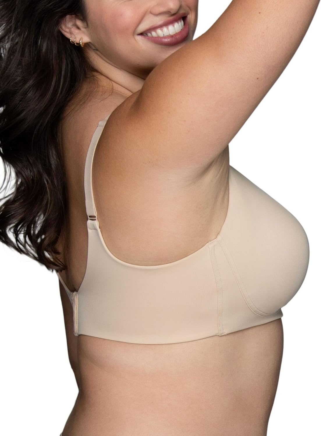 image:imageVanity Fair Womens Beauty Back Smoothing Simple Sizing Wireless Bra 4Way Stretch Fabric Sizes S3XLDamask Neutral