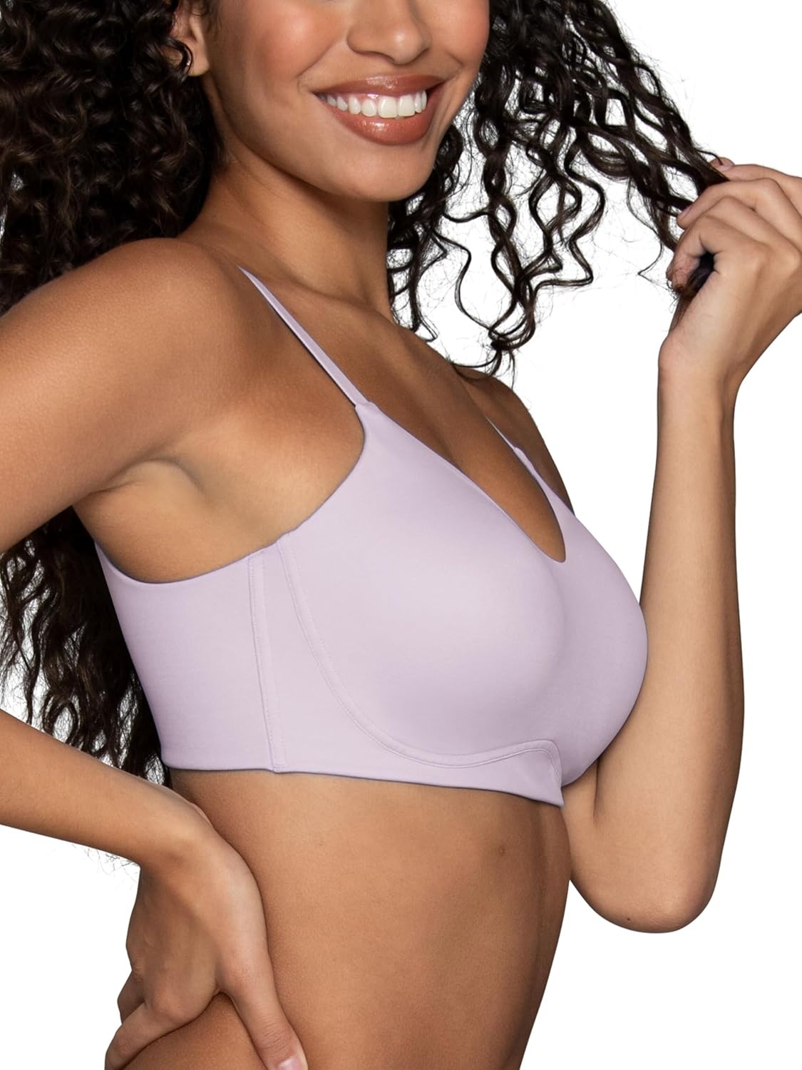 image:imageVanity Fair Womens Beauty Back Smoothing Simple Sizing Wireless Bra 4Way Stretch Fabric Sizes S3XLGentle Lavender