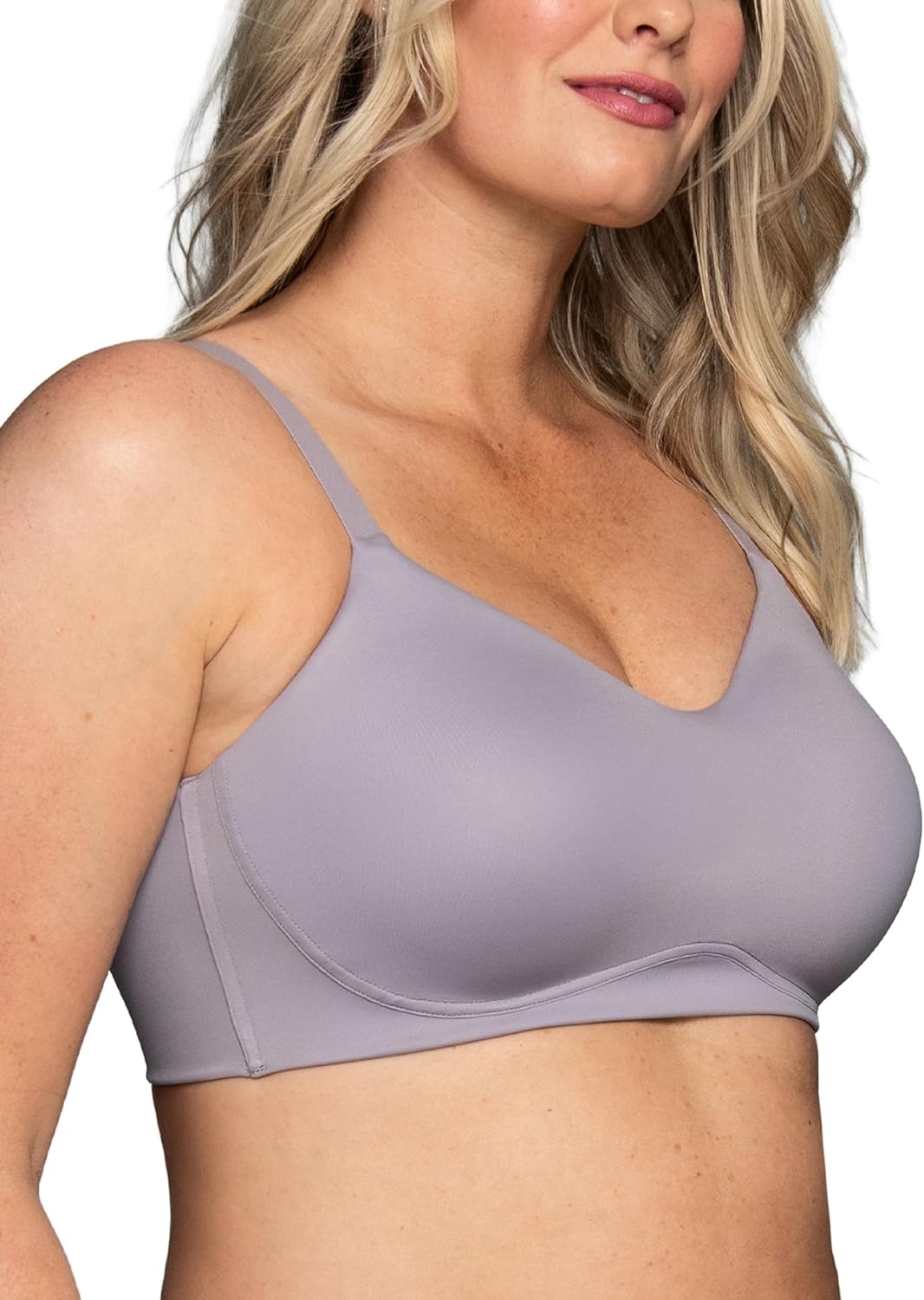 image:imageVanity Fair Womens Beauty Back Smoothing Simple Sizing Wireless Bra 4Way Stretch Fabric Sizes S3XLLavender Mist