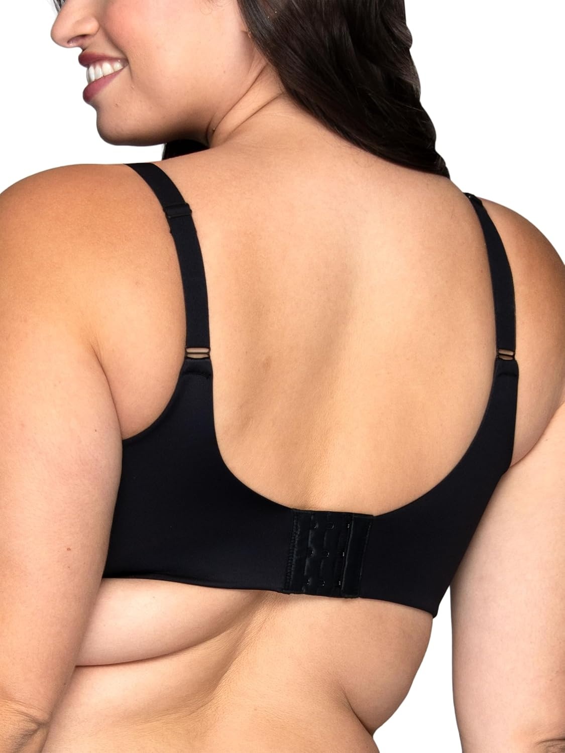 image:imageVanity Fair Womens Beauty Back Smoothing Simple Sizing Wireless Bra 4Way Stretch Fabric Sizes S3XLMidnight Black