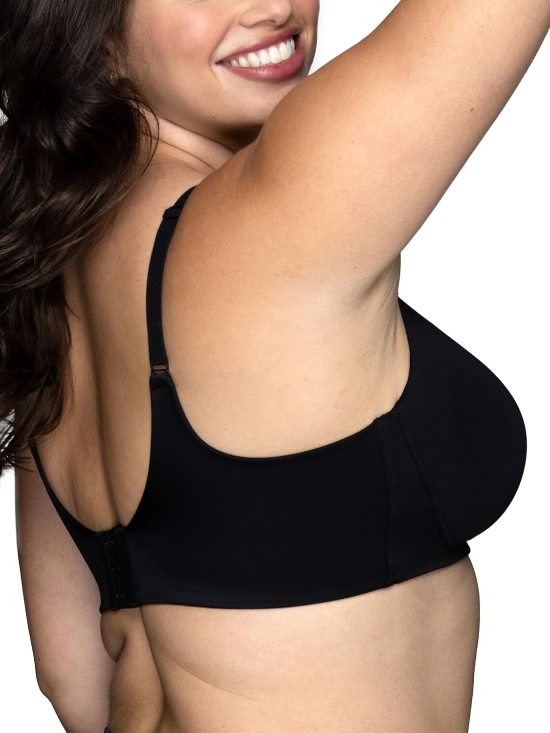 image:imageVanity Fair Womens Beauty Back Smoothing Simple Sizing Wireless Bra 4Way Stretch Fabric Sizes S3XLMidnight Black