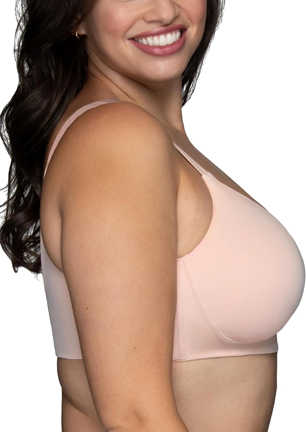image:imageVanity Fair Womens Beauty Back Smoothing Simple Sizing Wireless Bra 4Way Stretch Fabric Sizes S3XLSheer Quartz