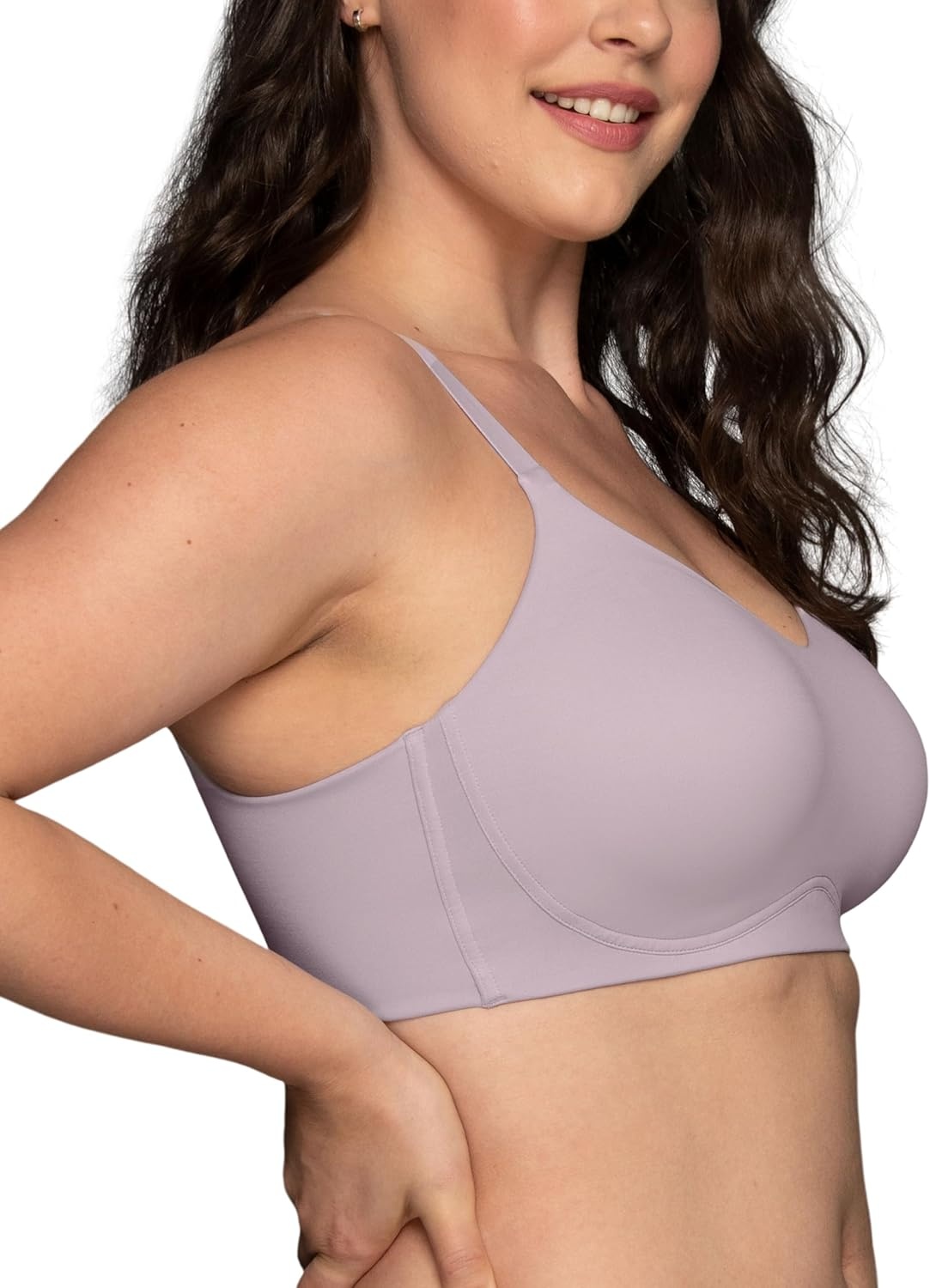 image:imageVanity Fair Womens Beauty Back Smoothing Simple Sizing Wireless Bra 4Way Stretch Fabric Sizes S3XLSoft Violet