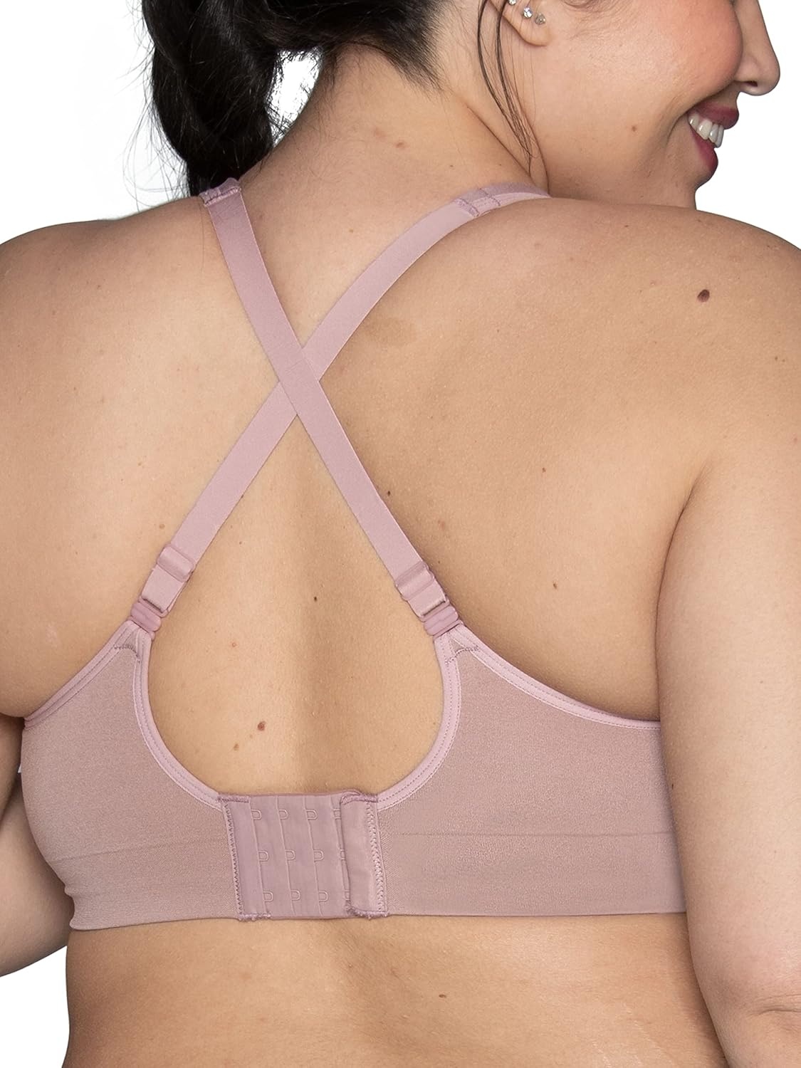 image:imageVanity Fair Womens Beauty Back Smoothing Wireless Bra Comfort and Support Simple Sizing Available S3xlBaked Blush