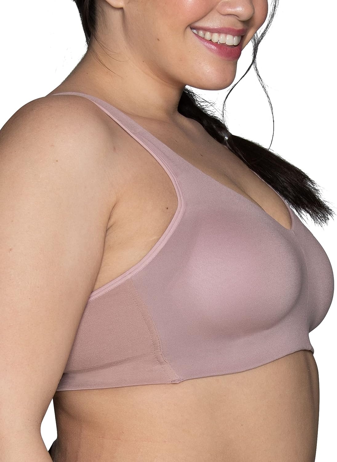 image:imageVanity Fair Womens Beauty Back Smoothing Wireless Bra Comfort and Support Simple Sizing Available S3xlBaked Blush