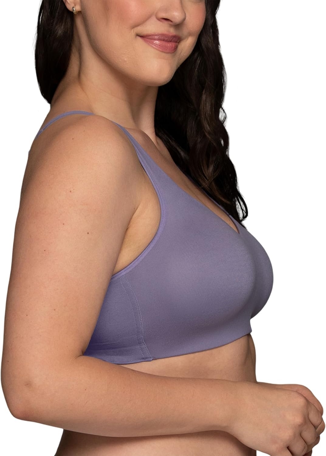 image:imageVanity Fair Womens Beauty Back Smoothing Wireless Bra Comfort and Support Simple Sizing Available S3xlDried Lavender