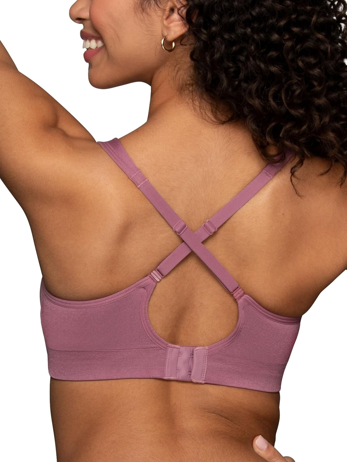 image:imageVanity Fair Womens Beauty Back Smoothing Wireless Bra Comfort and Support Simple Sizing Available S3xlEnchanted Mauve