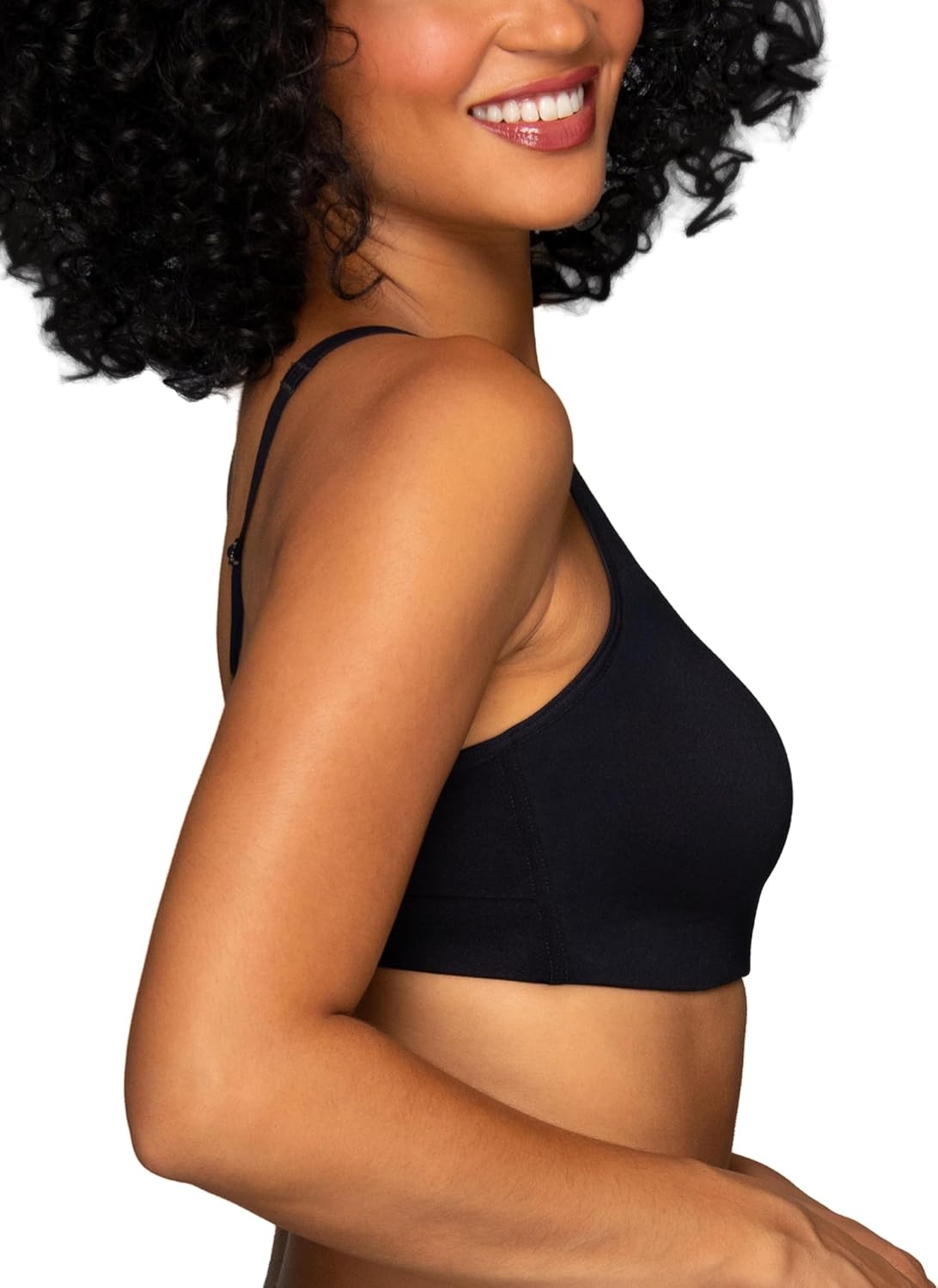 image:imageVanity Fair Womens Beauty Back Smoothing Wireless Bra Comfort and Support Simple Sizing Available S3xlMidnight Black