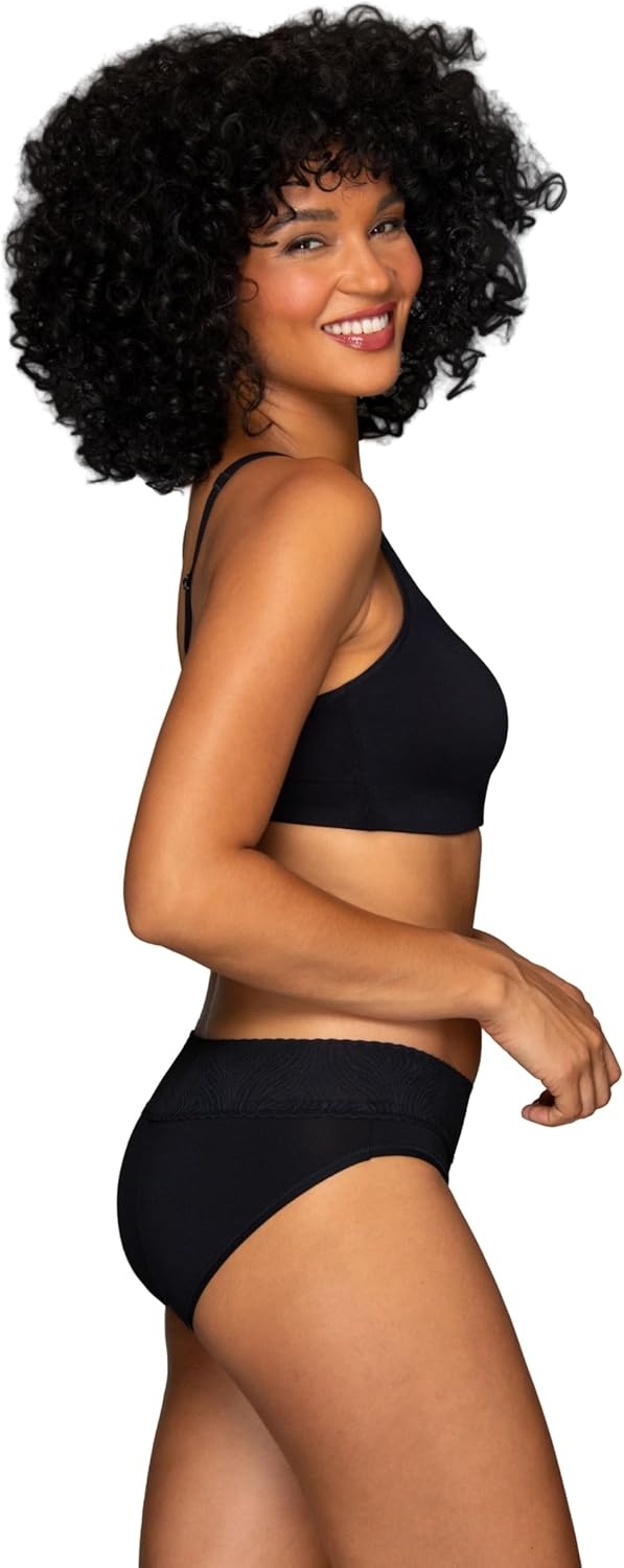 image:imageVanity Fair Womens Beauty Back Smoothing Wireless Bra Comfort and Support Simple Sizing Available S3xlMidnight Black