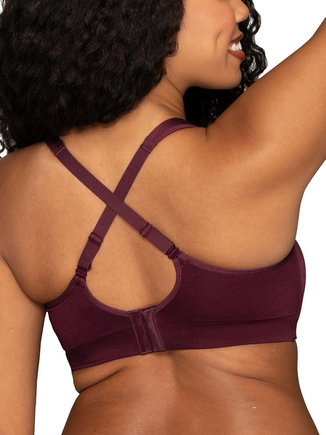image:imageVanity Fair Womens Beauty Back Smoothing Wireless Bra Comfort and Support Simple Sizing Available S3xlSophisticated Plum