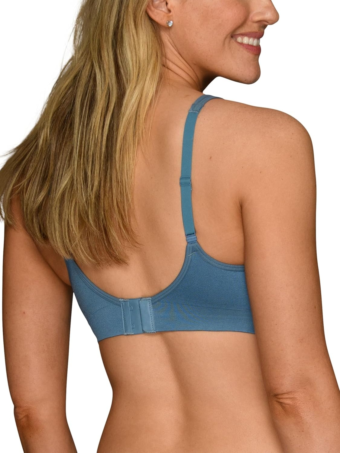 image:imageVanity Fair Womens Beauty Back Smoothing Wireless Bra Comfort and Support Simple Sizing Available S3xlUrban Blue