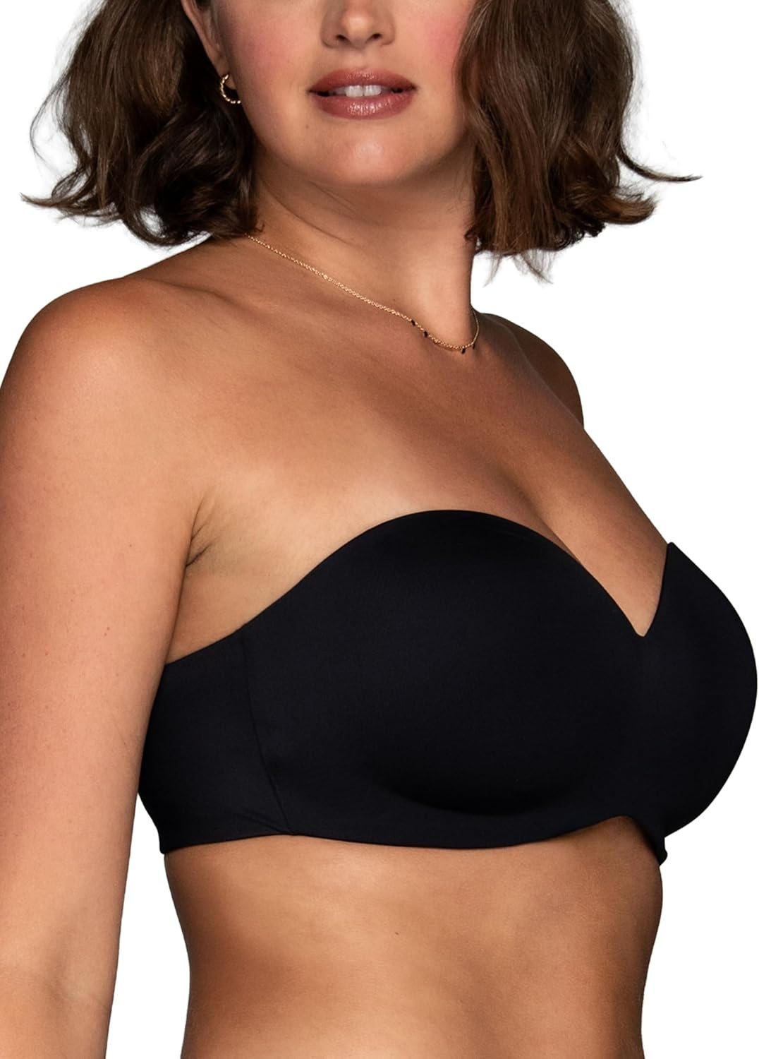 image:imageVanity Fair Womens Beyond Comfort Strapless Bra Wireless Bras Non Slip Buttery Smooth Cups Up to DdMidnight Black