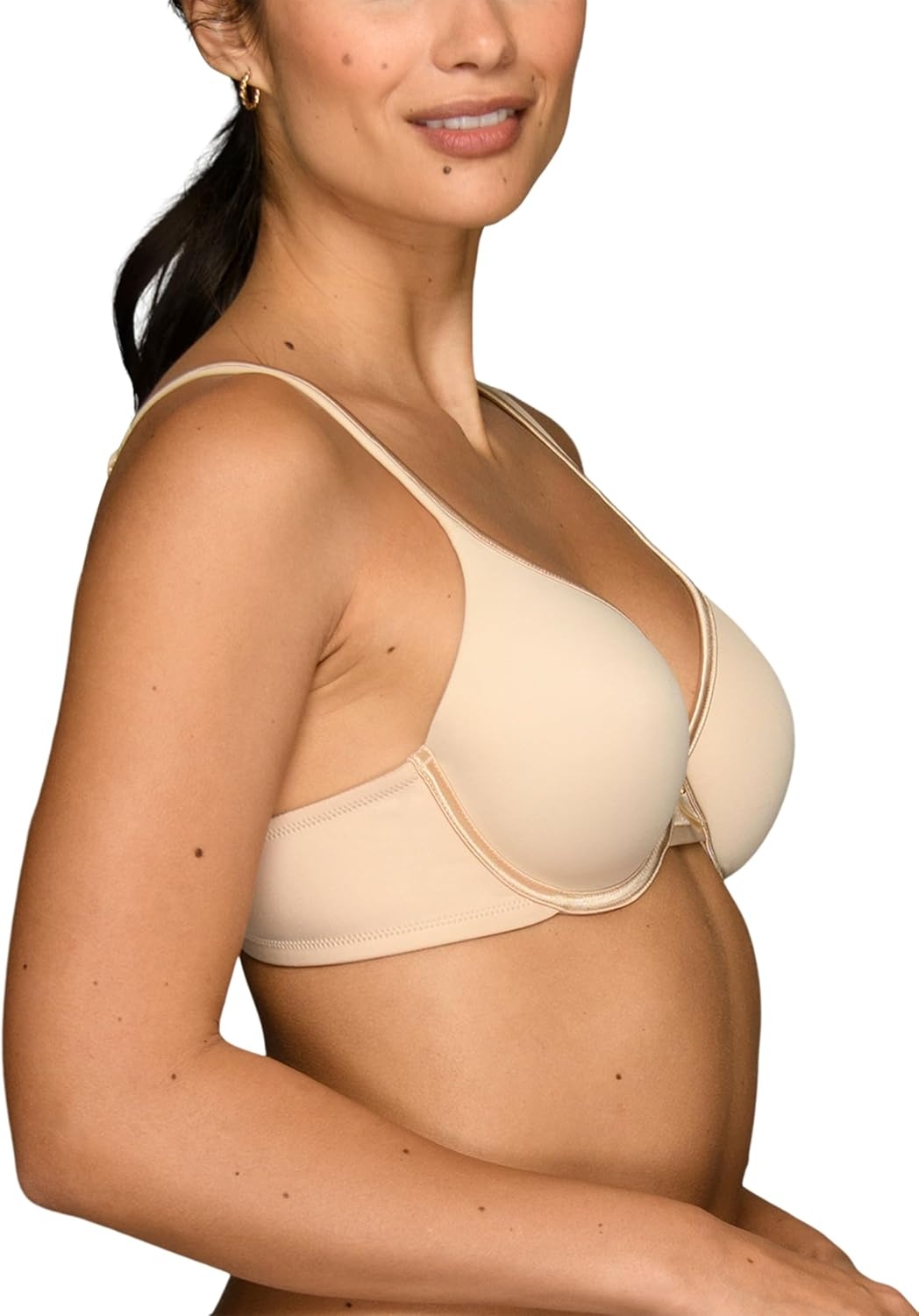 image:imageVanity Fair Womens Bra with 2Way Convertible Straps Body Caress Full Coverage Lightly Lined Cups Up to DdUnderwire Beige