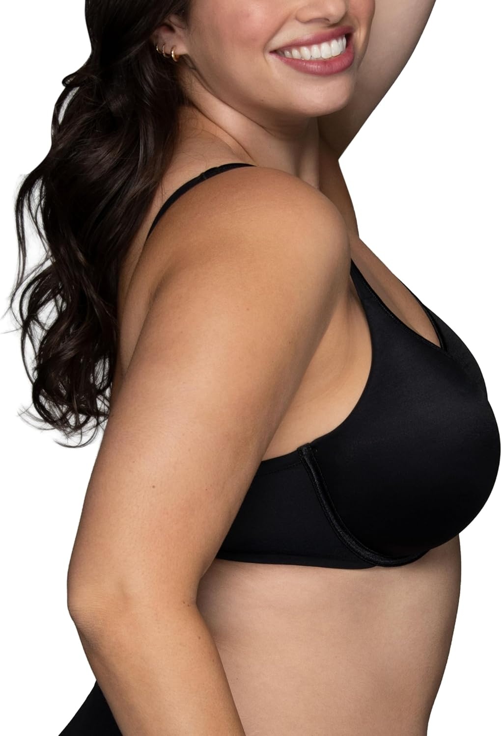 image:imageVanity Fair Womens Bra with 2Way Convertible Straps Body Caress Full Coverage Lightly Lined Cups Up to DdUnderwire Black