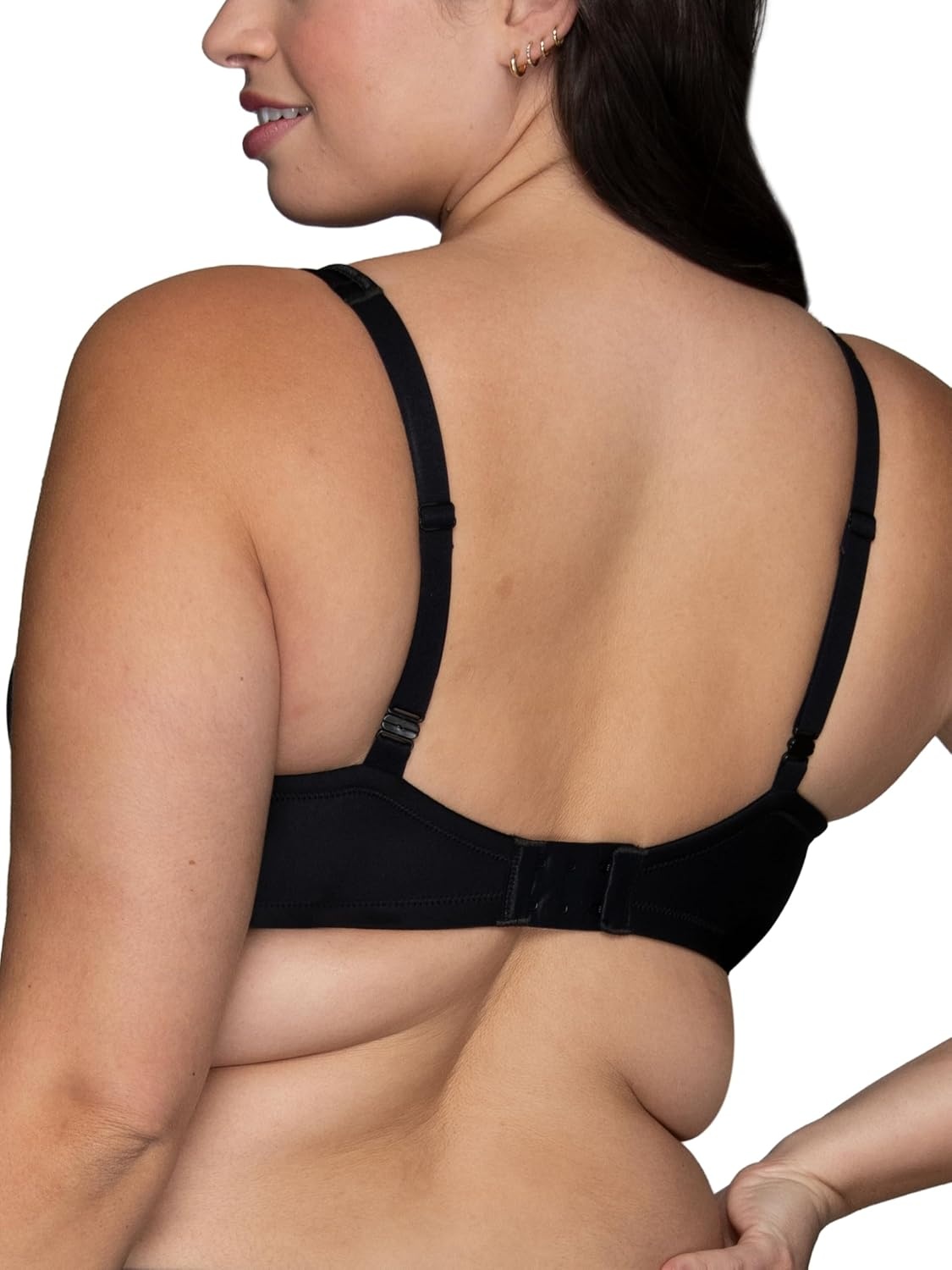 image:imageVanity Fair Womens Bra with 2Way Convertible Straps Body Caress Full Coverage Lightly Lined Cups Up to DdUnderwire Black