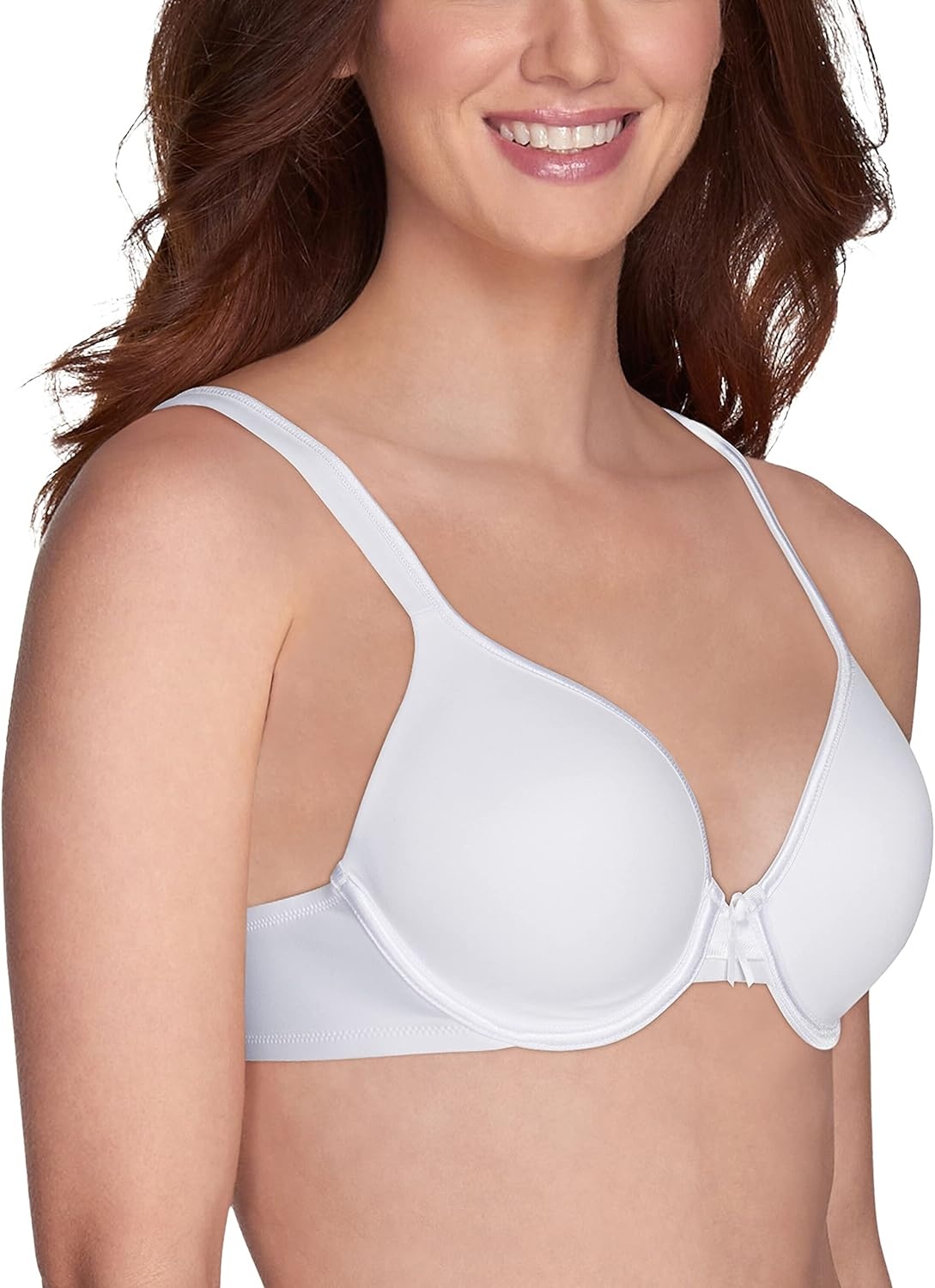 image:imageVanity Fair Womens Bra with 2Way Convertible Straps Body Caress Full Coverage Lightly Lined Cups Up to DdUnderwire White