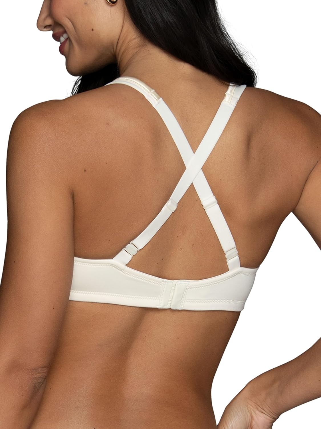 image:imageVanity Fair Womens Bra with 2Way Convertible Straps Body Caress Full Coverage Lightly Lined Cups Up to DdWirefree Ivory