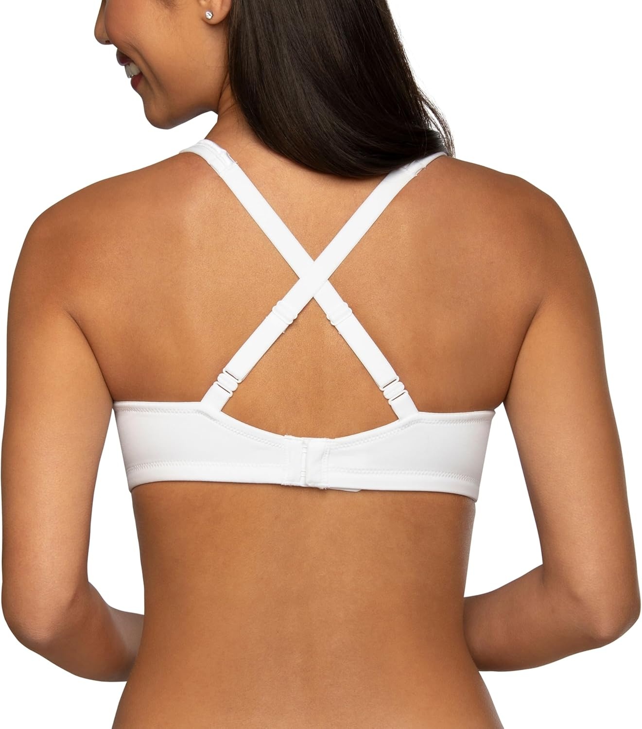 image:imageVanity Fair Womens Bra with 2Way Convertible Straps Body Caress Full Coverage Lightly Lined Cups Up to DdWirefree White