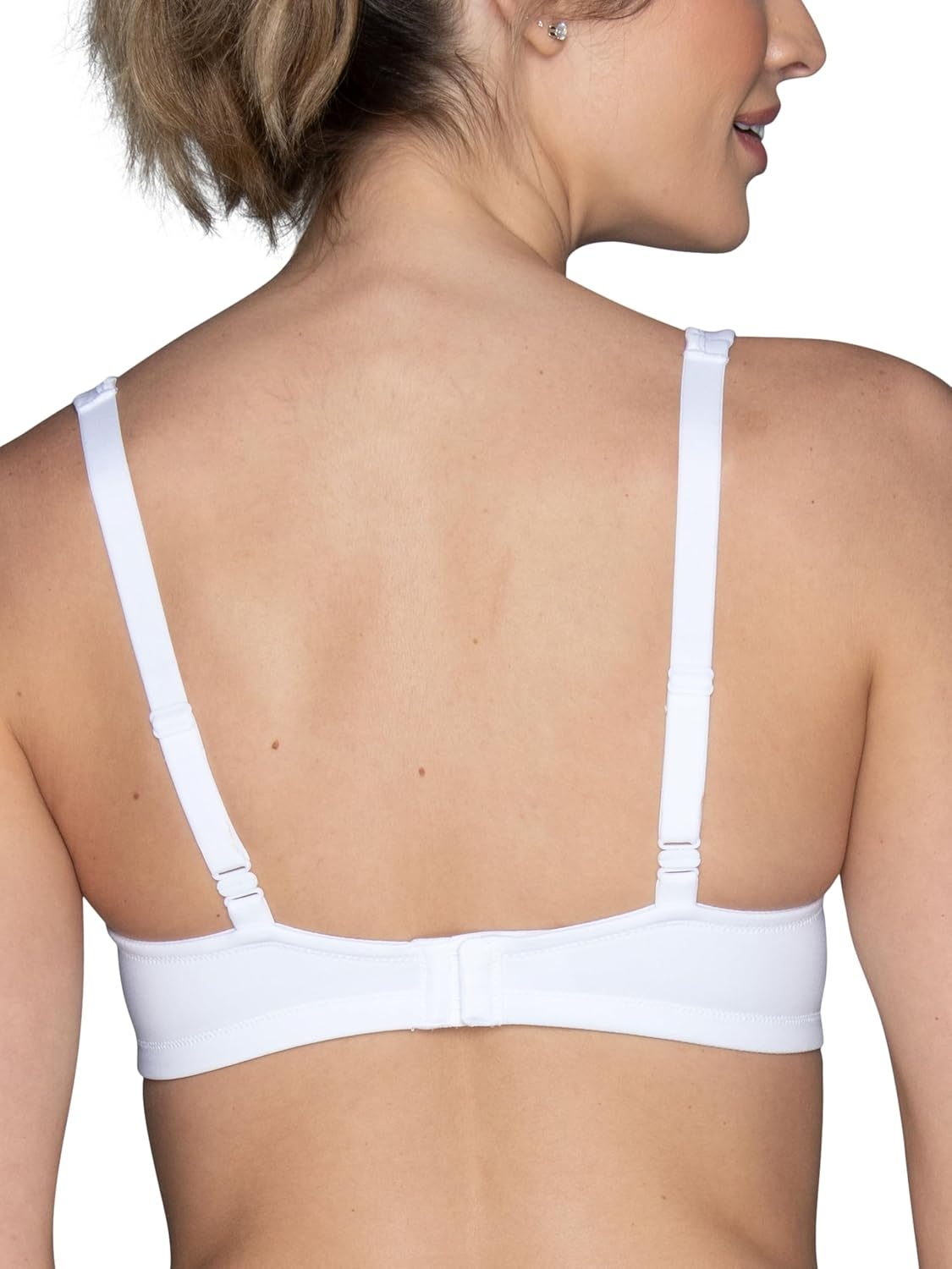 image:imageVanity Fair Womens Bra with 2Way Convertible Straps Body Caress Full Coverage Lightly Lined Cups Up to DdWirefree White