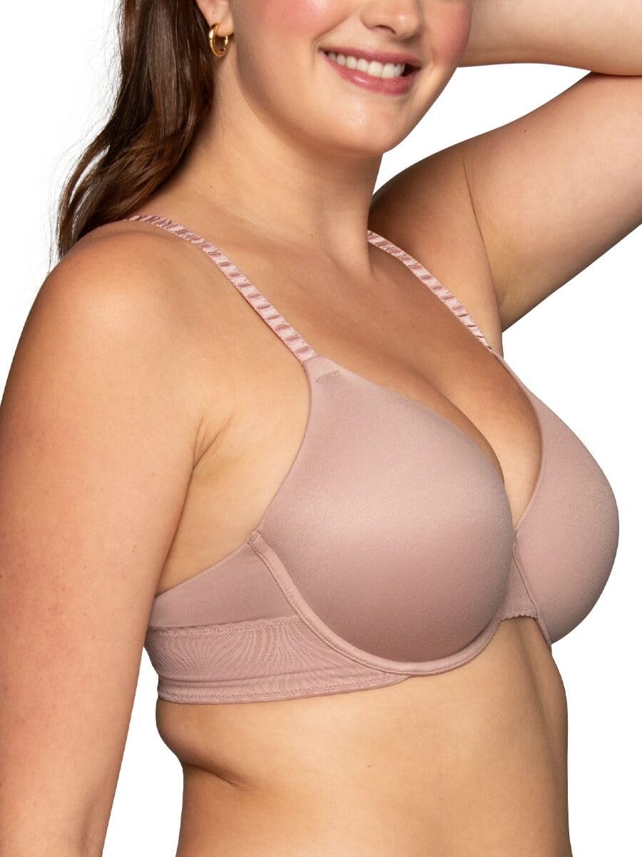 image:imageVanity Fair Womens Effortless Underwire Bra Buttery Soft Fabric amp Lightweight Memory Foam Cups up to DDBaked Blush Lace