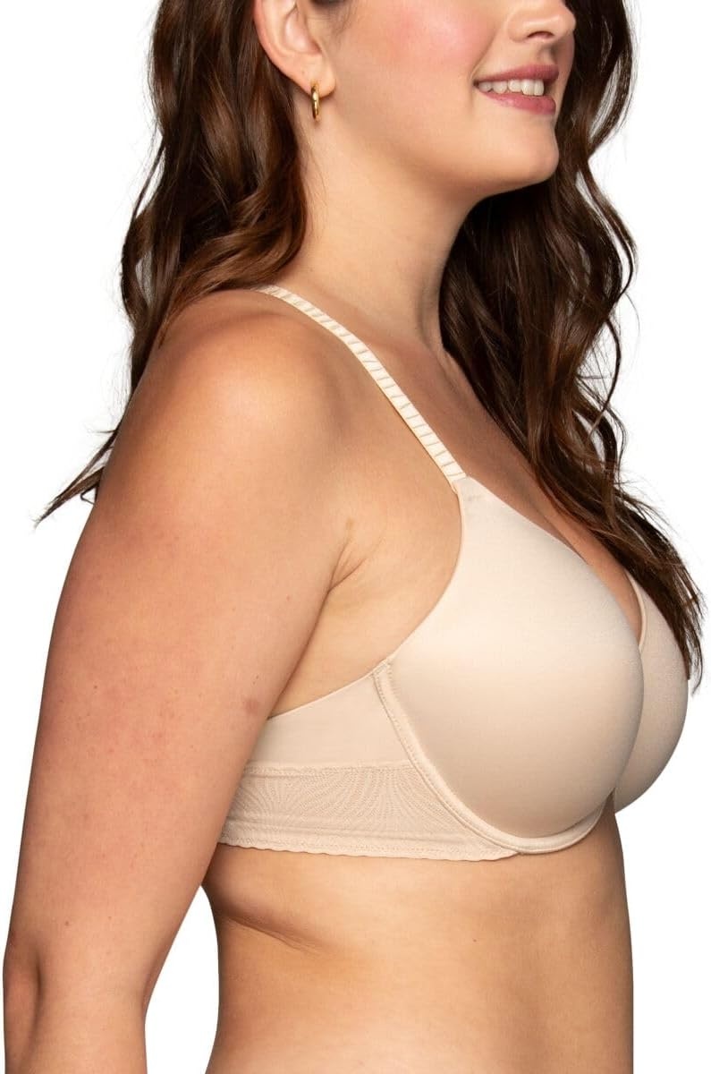 image:imageVanity Fair Womens Effortless Underwire Bra Buttery Soft Fabric amp Lightweight Memory Foam Cups up to DDDamask Neutral Lace