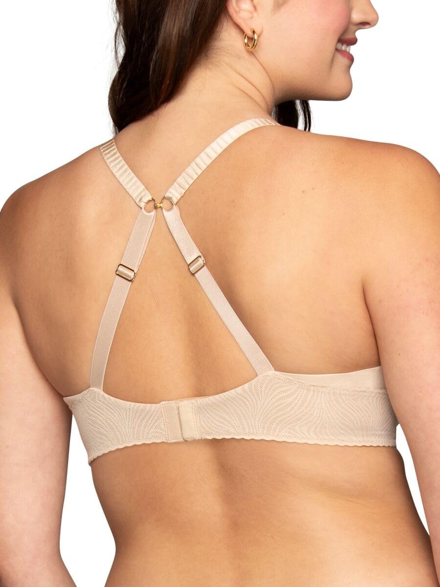 image:imageVanity Fair Womens Effortless Underwire Bra Buttery Soft Fabric amp Lightweight Memory Foam Cups up to DDDamask Neutral Lace