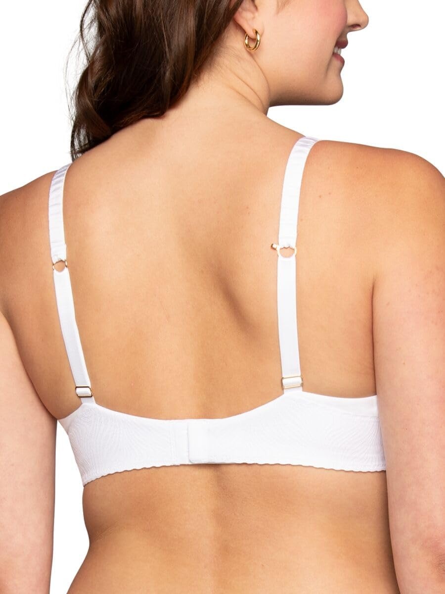 image:imageVanity Fair Womens Effortless Underwire Bra Buttery Soft Fabric amp Lightweight Memory Foam Cups up to DDStar White Lace