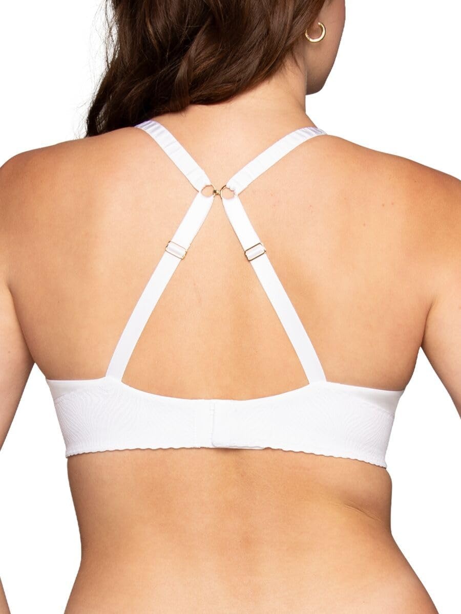 image:imageVanity Fair Womens Effortless Underwire Bra Buttery Soft Fabric amp Lightweight Memory Foam Cups up to DDStar White Lace