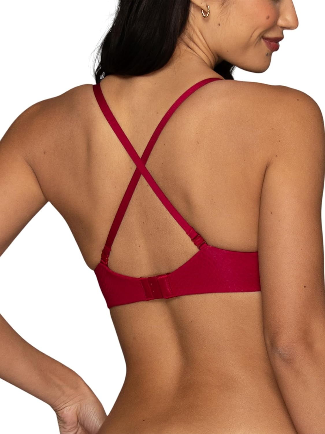 image:imageVanity Fair Womens Ego Boost Push Up Bra Adds Up to One Full Cup Size Underwire Push Up Bras for WomenHolly Red Print