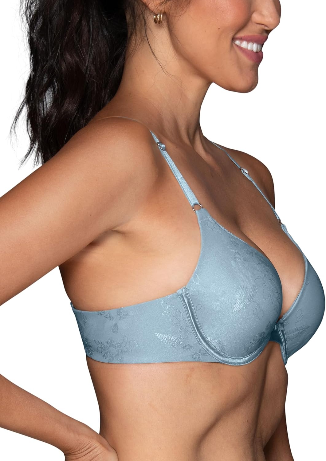 image:imageVanity Fair Womens Ego Boost Push Up Bra Adds Up to One Full Cup Size Underwire Push Up Bras for WomenMorning Rain Jacquard