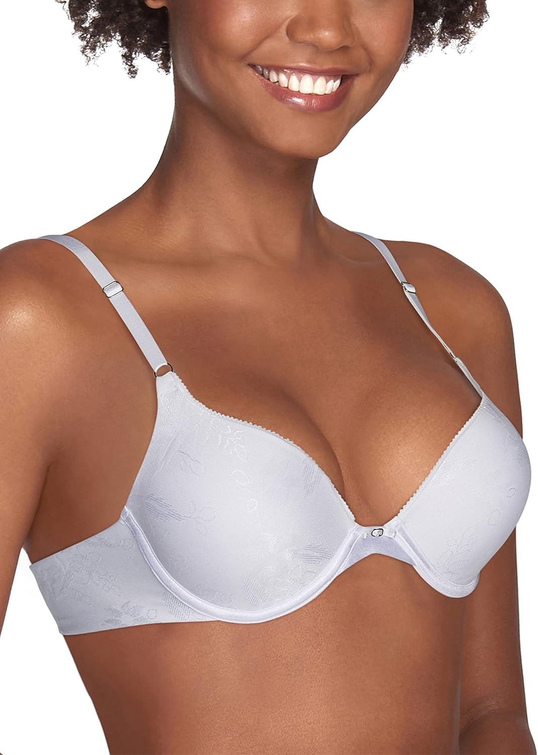 image:imageVanity Fair Womens Ego Boost Push Up Bra Adds Up to One Full Cup Size Underwire Push Up Bras for WomenWhite Jacquard