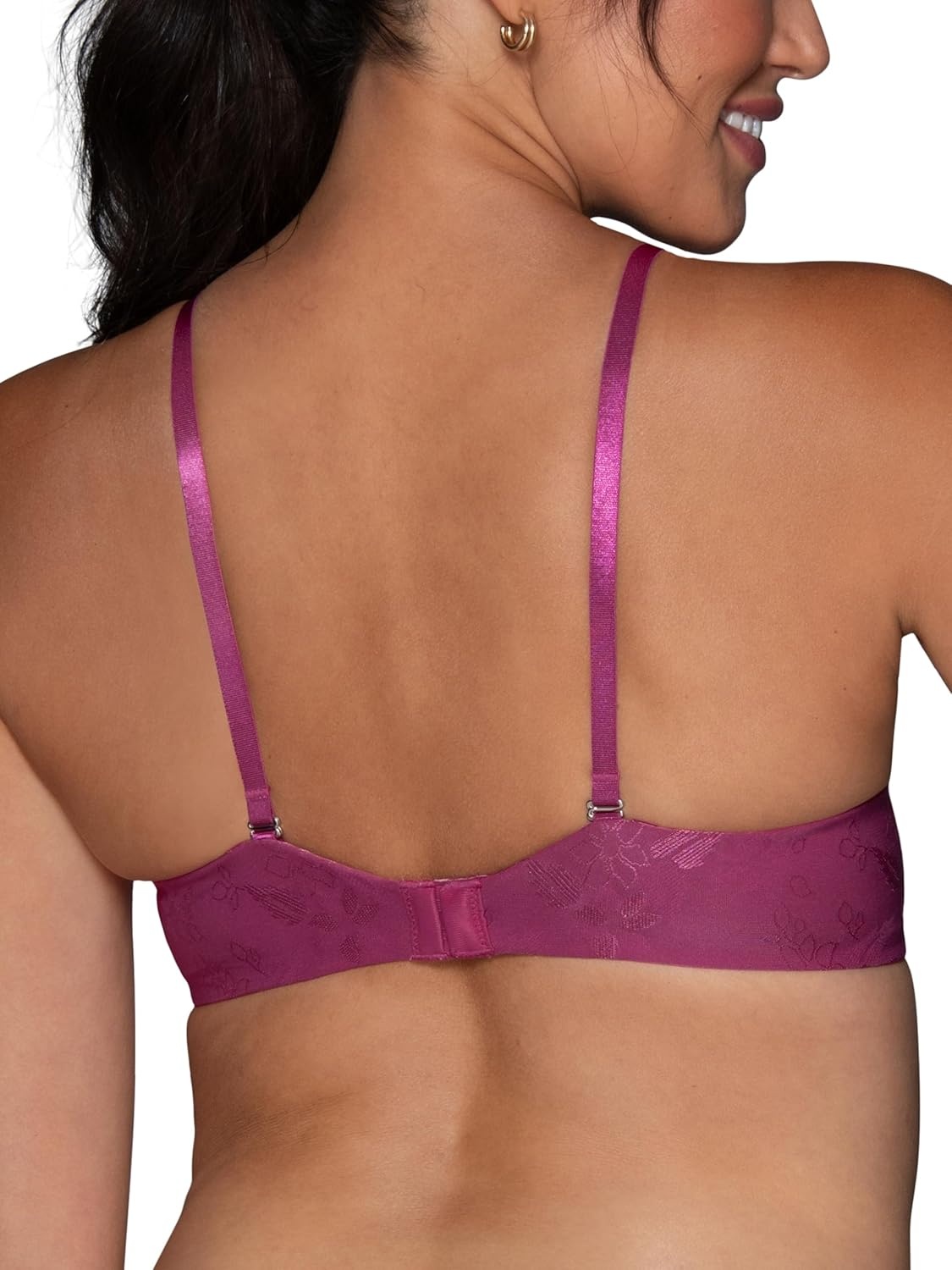 image:imageVanity Fair Womens Ego Boost Push Up Bra Adds Up to One Full Cup Size Underwire Push Up Bras for WomenWild Berry Jacquard
