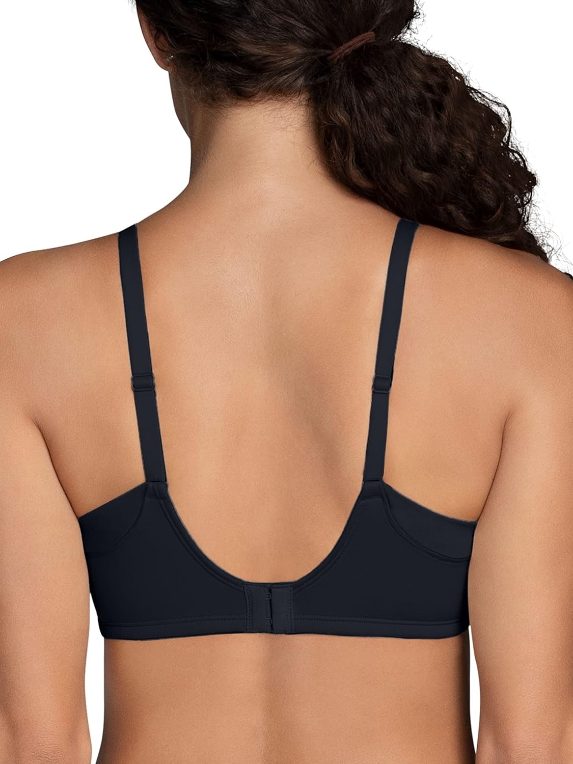 image:imageVanity Fair Womens Full Coverage Beauty Back Smoothing Bra 4Way Stretch Fabric Lightly Lined Cups up to DDFull Coverage Wirefree Midnight Black