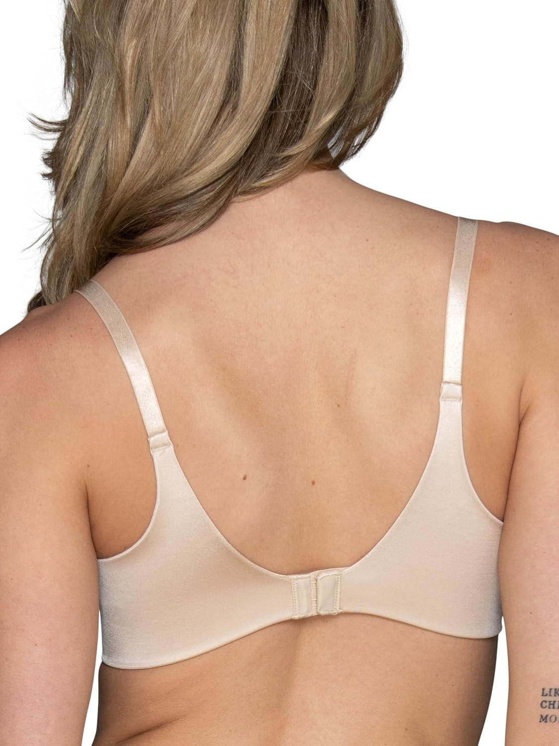 image:imageVanity Fair Womens Full Coverage Beauty Back Smoothing Bra 4Way Stretch Fabric Lightly Lined Cups up to DDUnderwire 2 Pack BeigeSteele