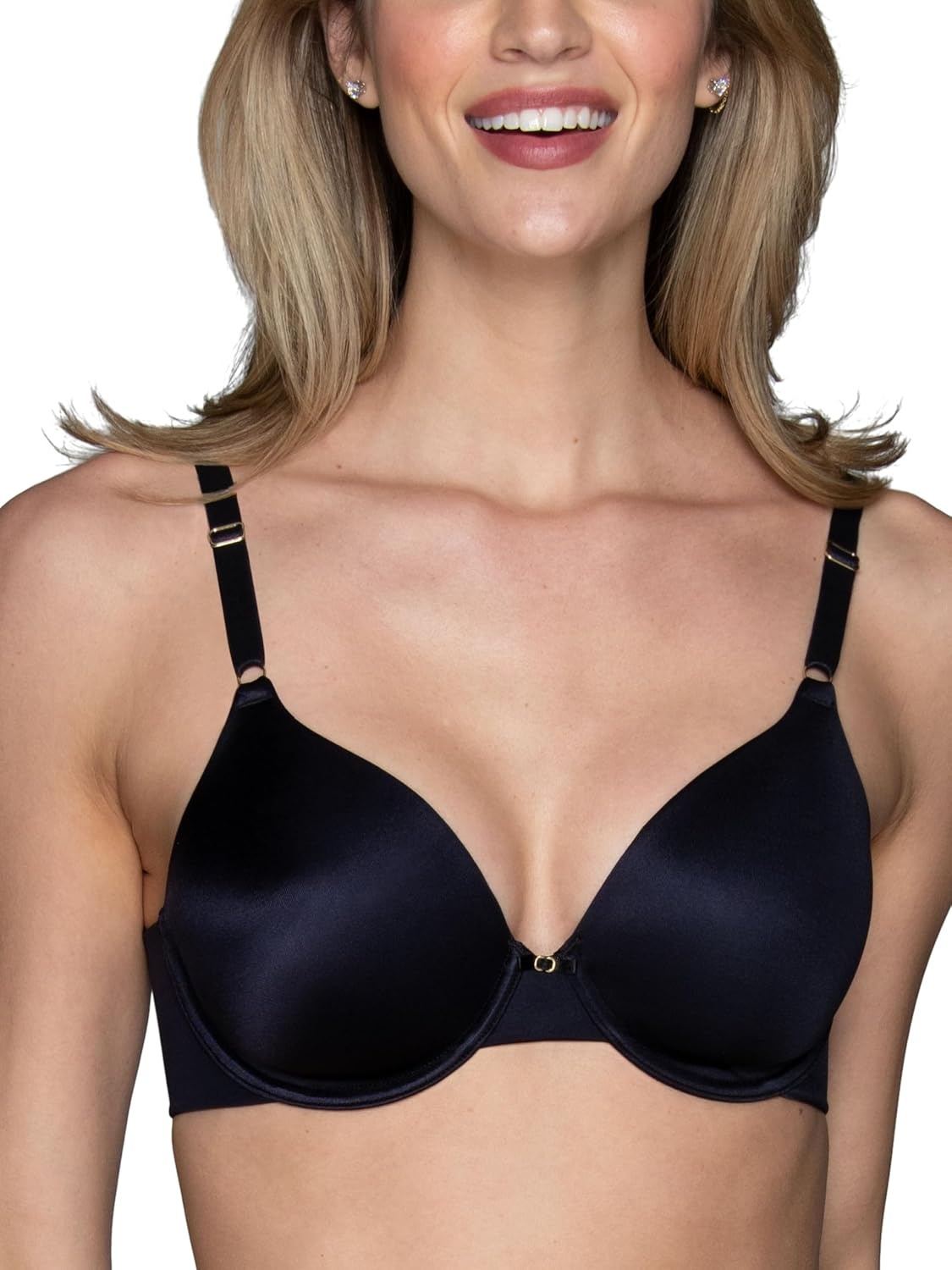 image:imageVanity Fair Womens Full Coverage Beauty Back Smoothing Bra 4Way Stretch Fabric Lightly Lined Cups up to DDUnderwire 2 Pack BlackWhite