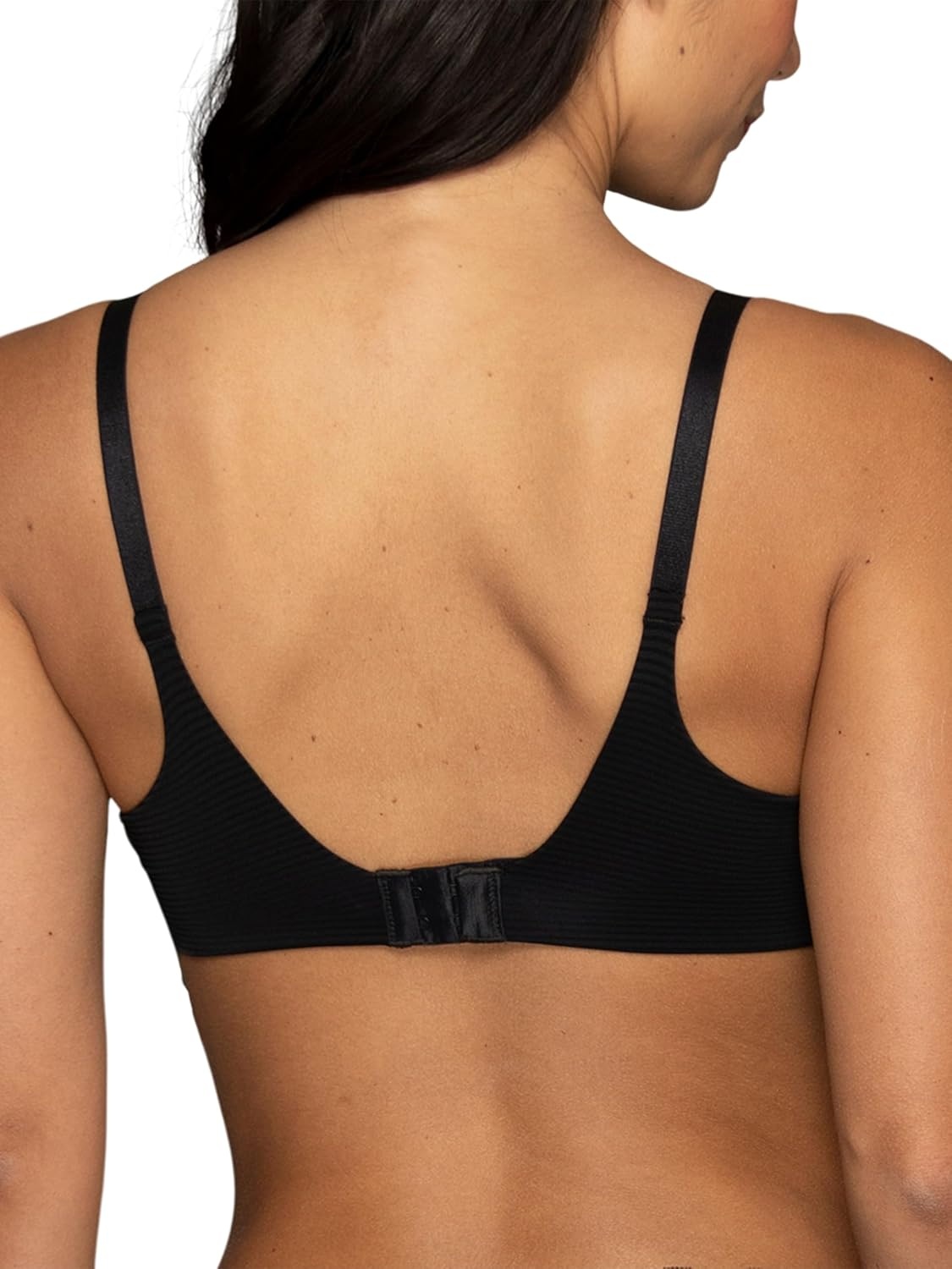 image:imageVanity Fair Womens Full Coverage Beauty Back Smoothing Bra 4Way Stretch Fabric Lightly Lined Cups up to DDUnderwire Midnight Black Stripe