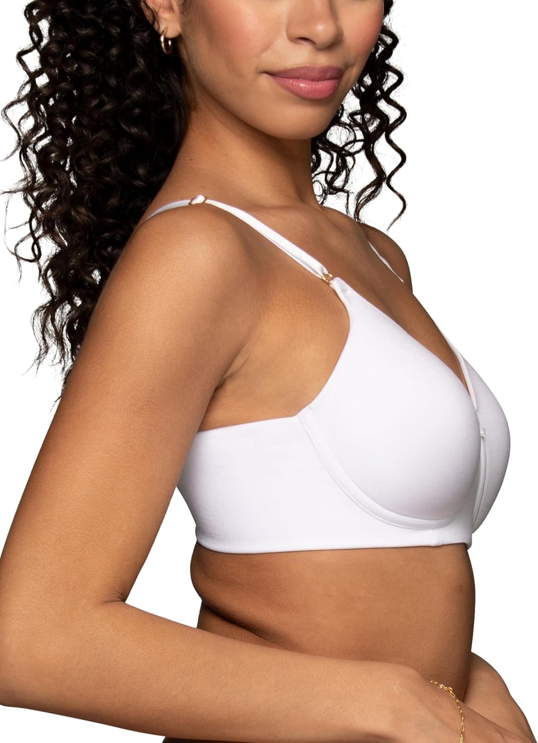image:imageVanity Fair Womens Full Coverage Beauty Back Smoothing Bra 4Way Stretch Fabric Lightly Lined Cups up to DDWireless White