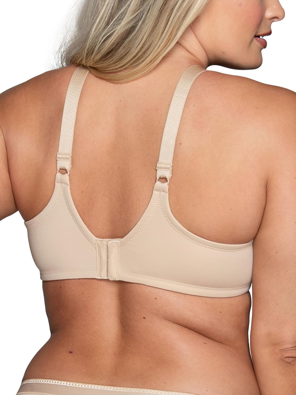 image:imageVanity Fair Womens Full Figure Beauty Back Smoothing Bra 4 Way Stretch Fabric Lightly Lined Cups up to HUnderwire Beige