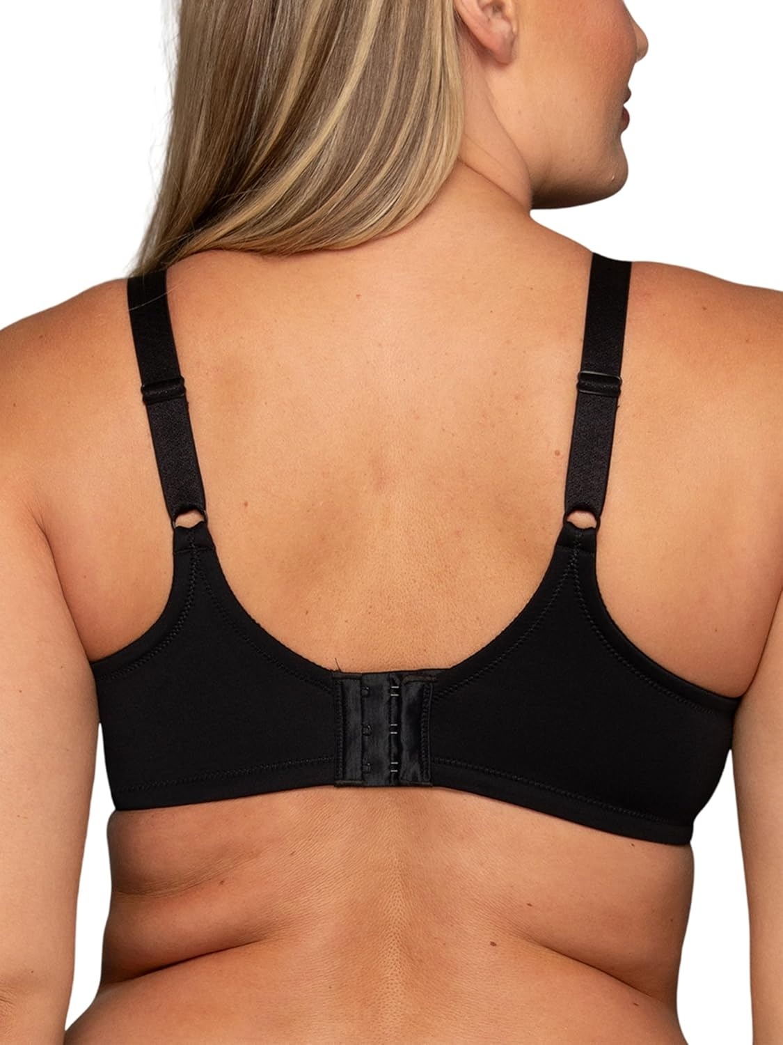 image:imageVanity Fair Womens Full Figure Beauty Back Smoothing Bra 4 Way Stretch Fabric Lightly Lined Cups up to HUnderwire Black