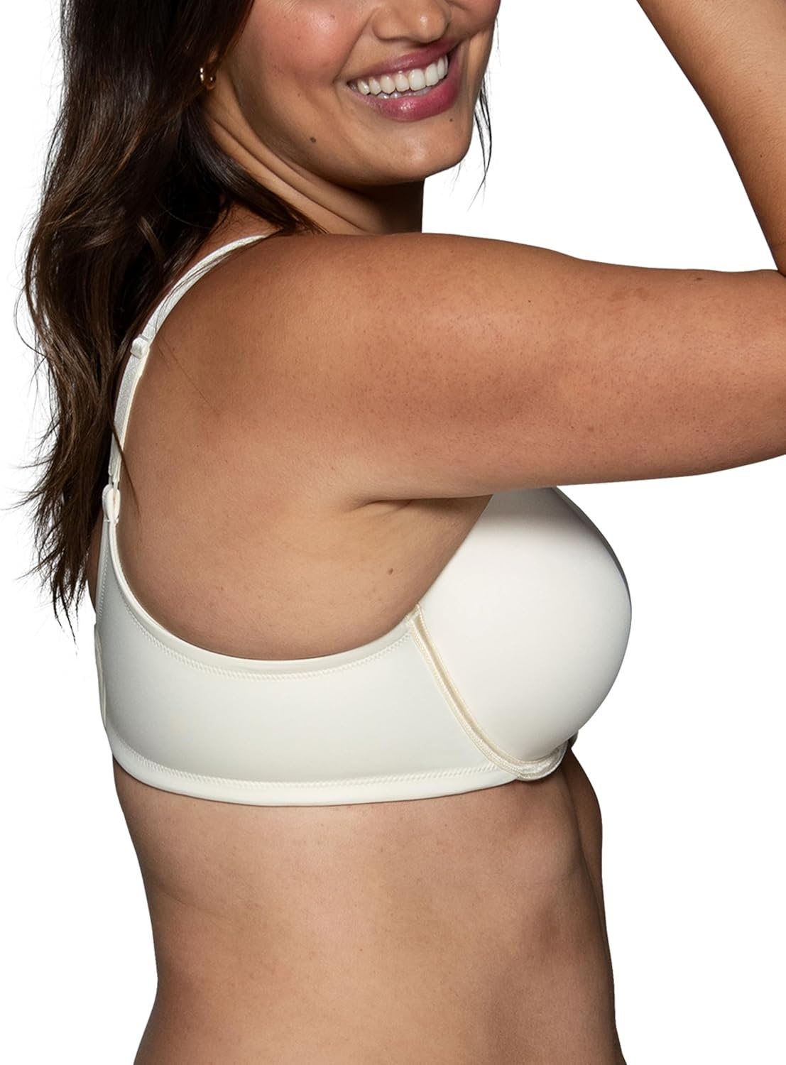image:imageVanity Fair Womens Full Figure Beauty Back Smoothing Bra 4 Way Stretch Fabric Lightly Lined Cups up to HUnderwire Ivory
