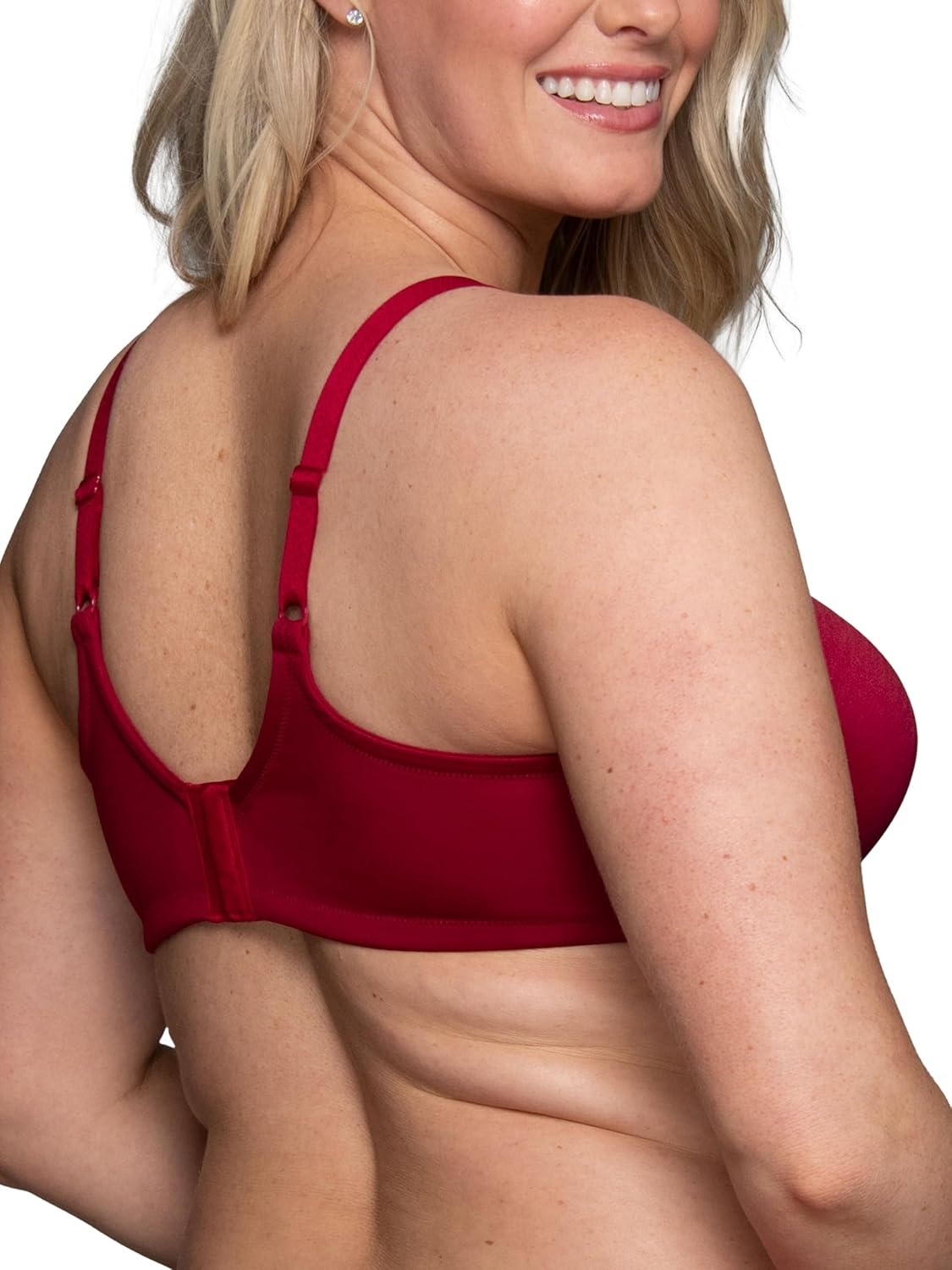image:imageVanity Fair Womens Full Figure Beauty Back Smoothing Bra 4 Way Stretch Fabric Lightly Lined Cups up to HUnderwire Legacy Red