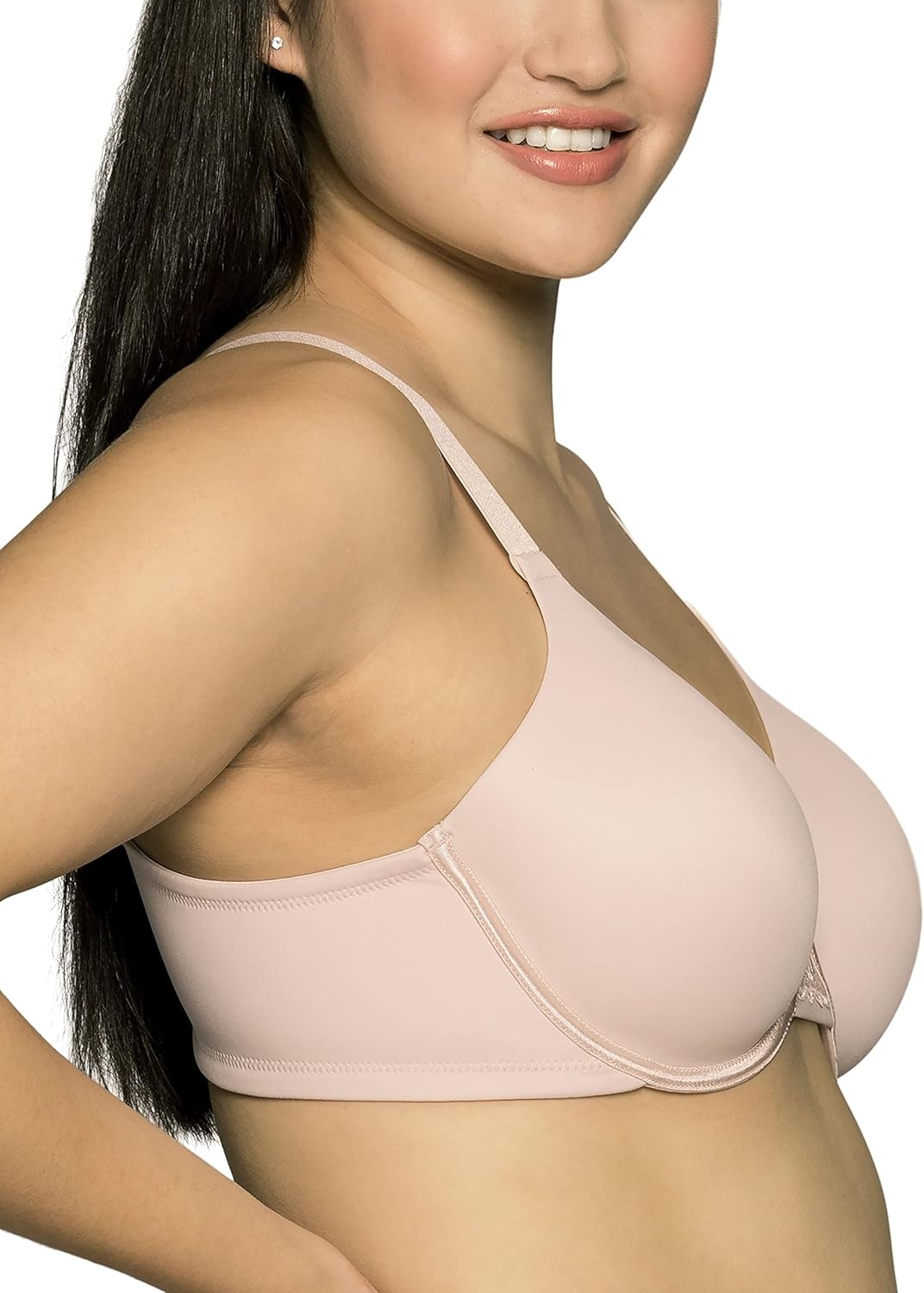 image:imageVanity Fair Womens Full Figure Beauty Back Smoothing Bra 4 Way Stretch Fabric Lightly Lined Cups up to HUnderwire Quartz