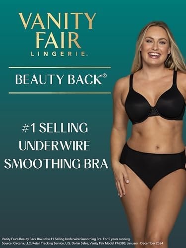 image:imageVanity Fair Womens Full Figure Beauty Back Smoothing Bra 4 Way Stretch Fabric Lightly Lined Cups up to HUnderwire Steele