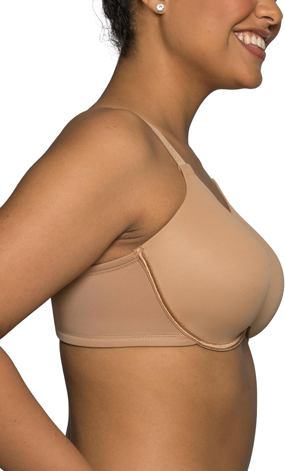 image:imageVanity Fair Womens Full Figure Beauty Back Smoothing Bra 4 Way Stretch Fabric Lightly Lined Cups up to HUnderwire Totally Tan