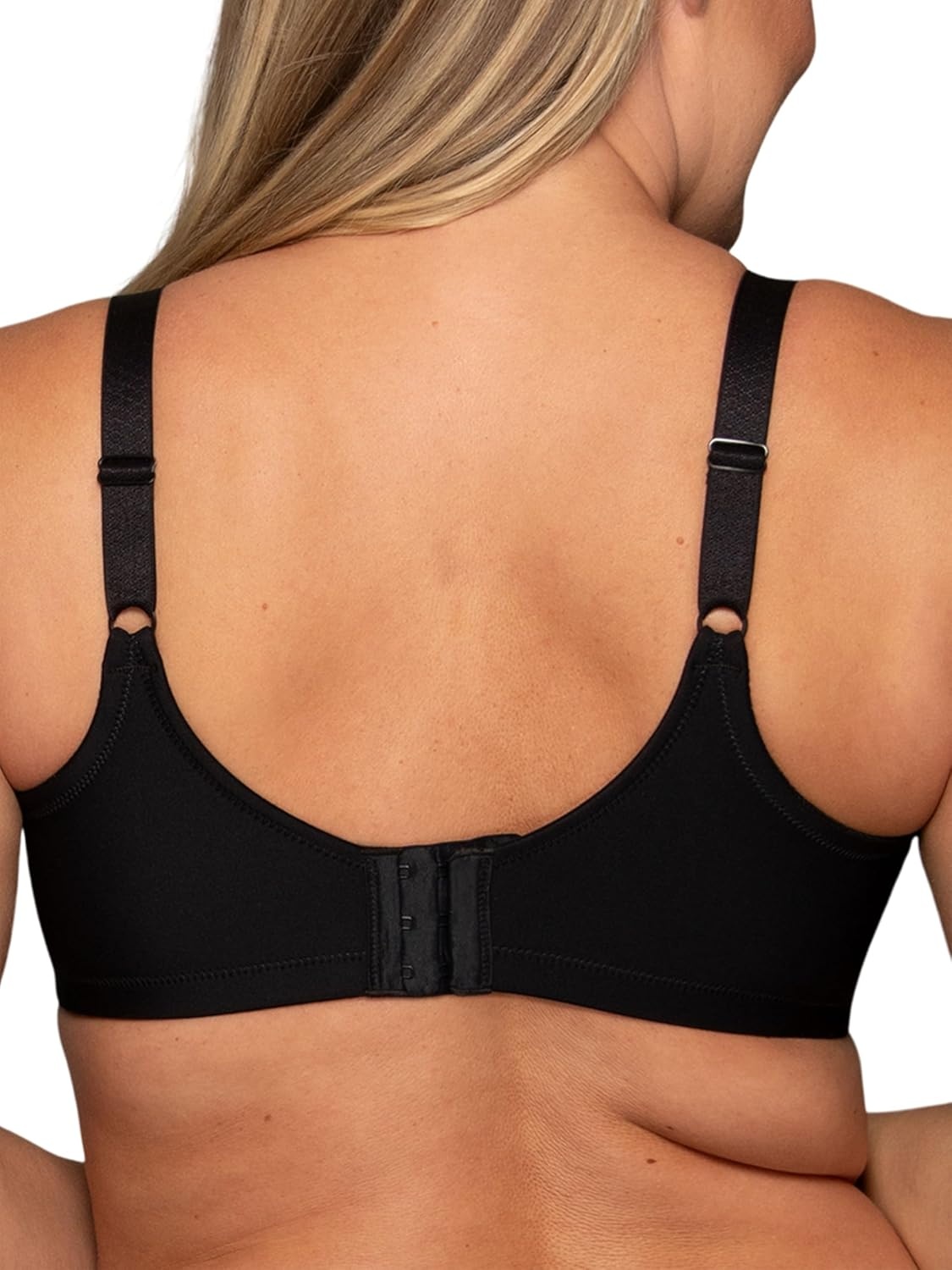 image:imageVanity Fair Womens Full Figure Beauty Back Smoothing Bra 4 Way Stretch Fabric Lightly Lined Cups up to HWirefree Black