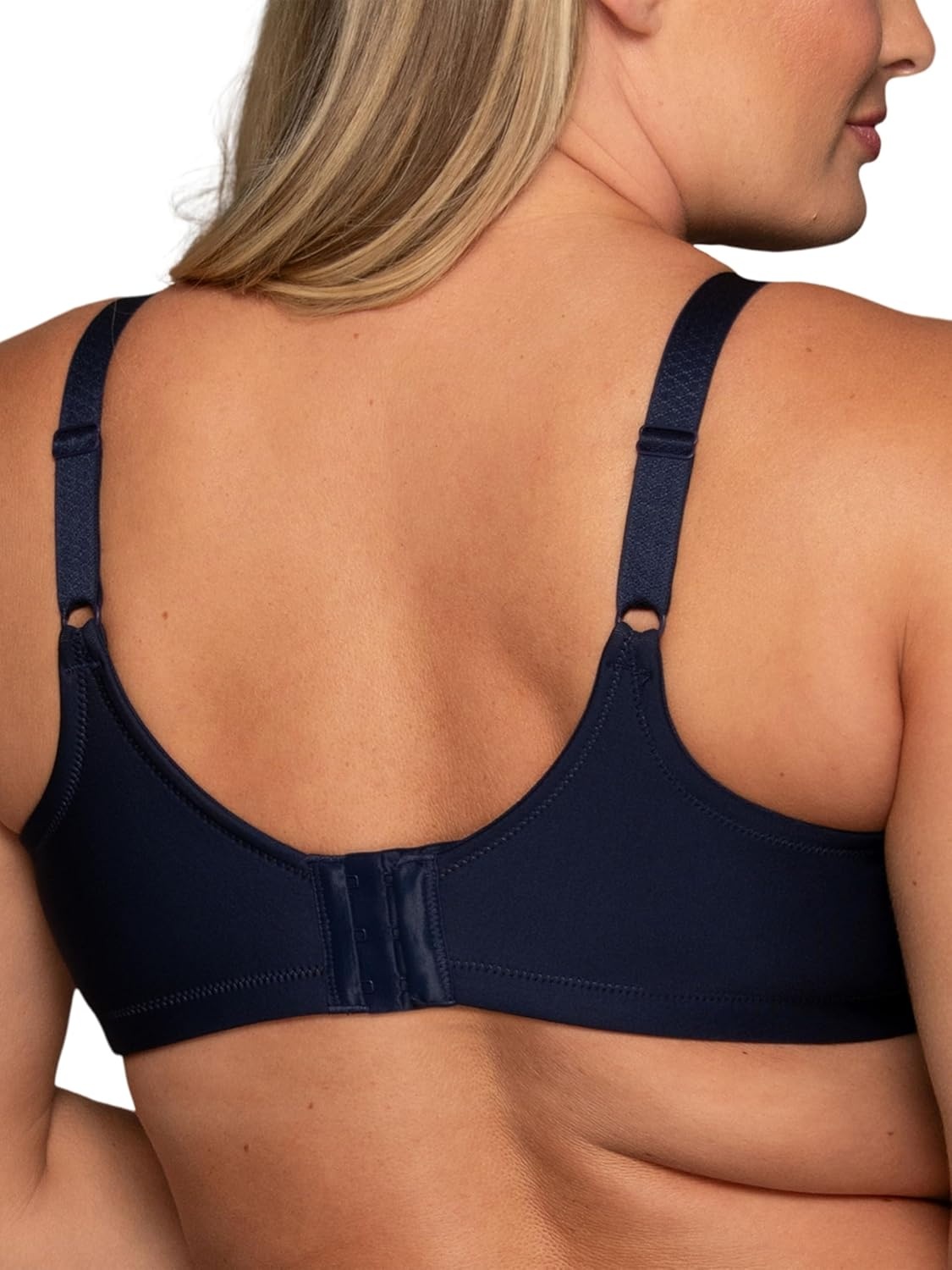 image:imageVanity Fair Womens Full Figure Beauty Back Smoothing Bra 4 Way Stretch Fabric Lightly Lined Cups up to HWirefree Navy
